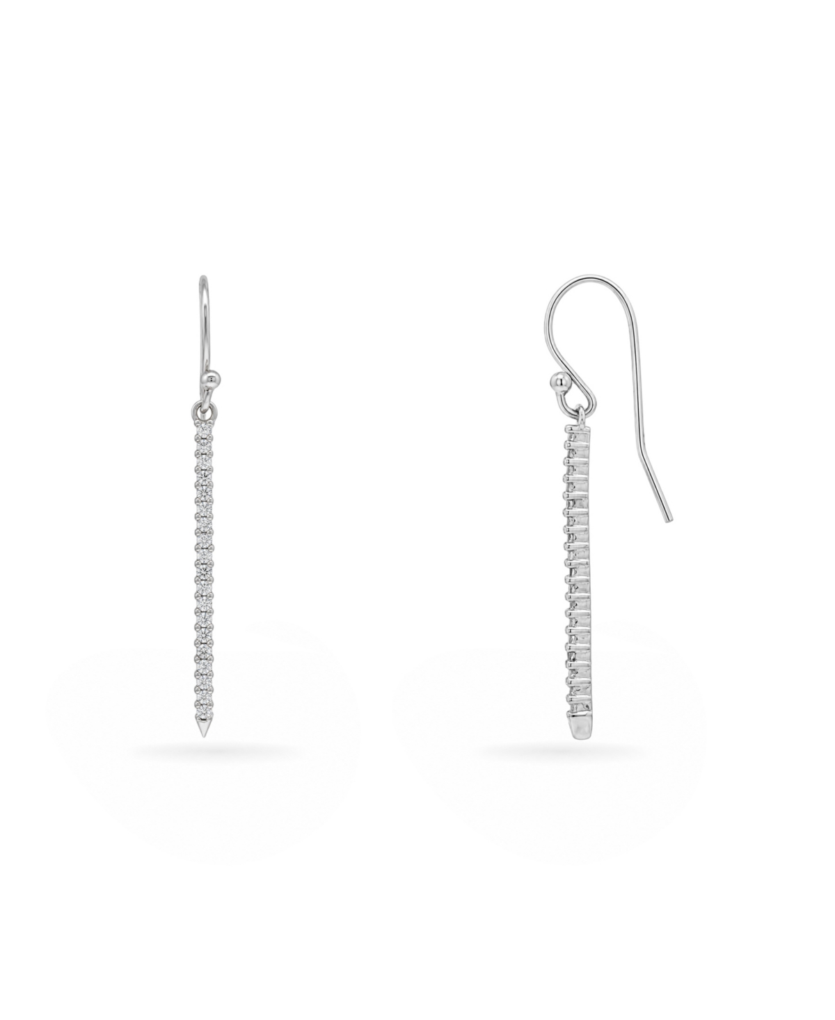 Giani Bernini Sterling Silver Cubic Zirconia Drop Earrings, Macy's Exclusive - White