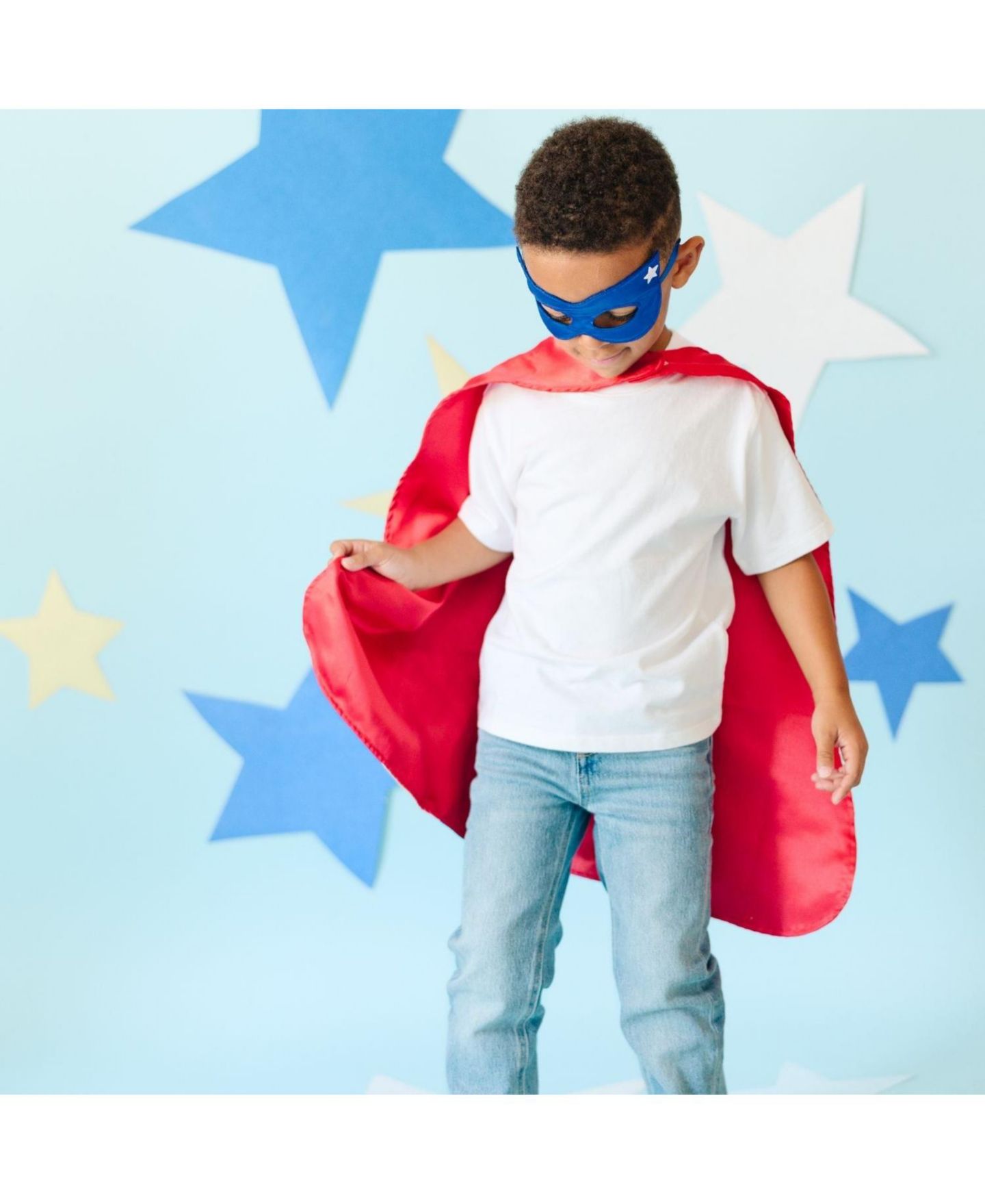 Sweet Wink Kids' 4-20 Superhero Star Cape and Mask, 2-Piece Set, цвет: Красный — фото 3