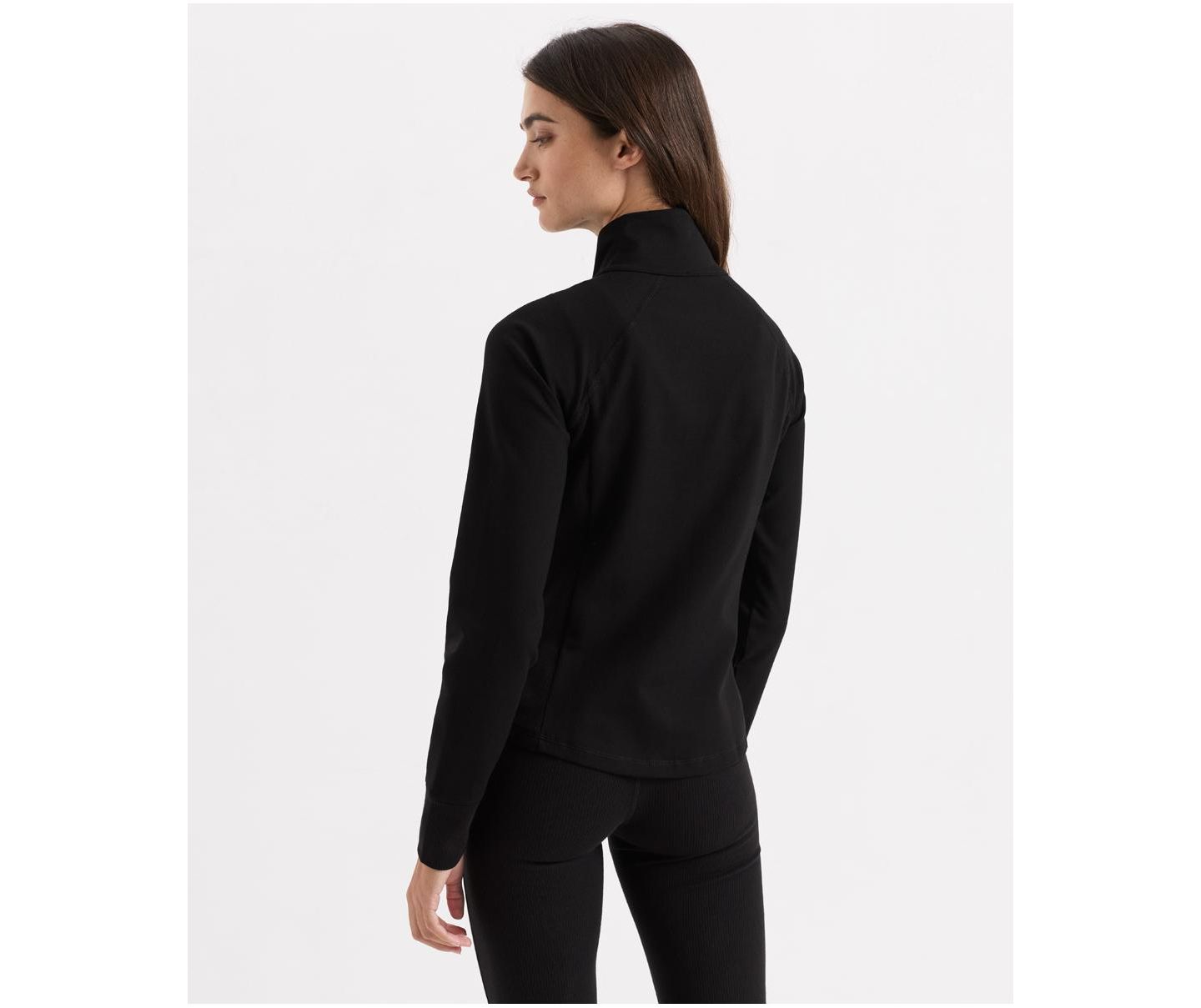 Женская куртка Pact On The Go-To Slim Fit Long-Sleeve Zip-Up, цвет: Чёрный — фото 4
