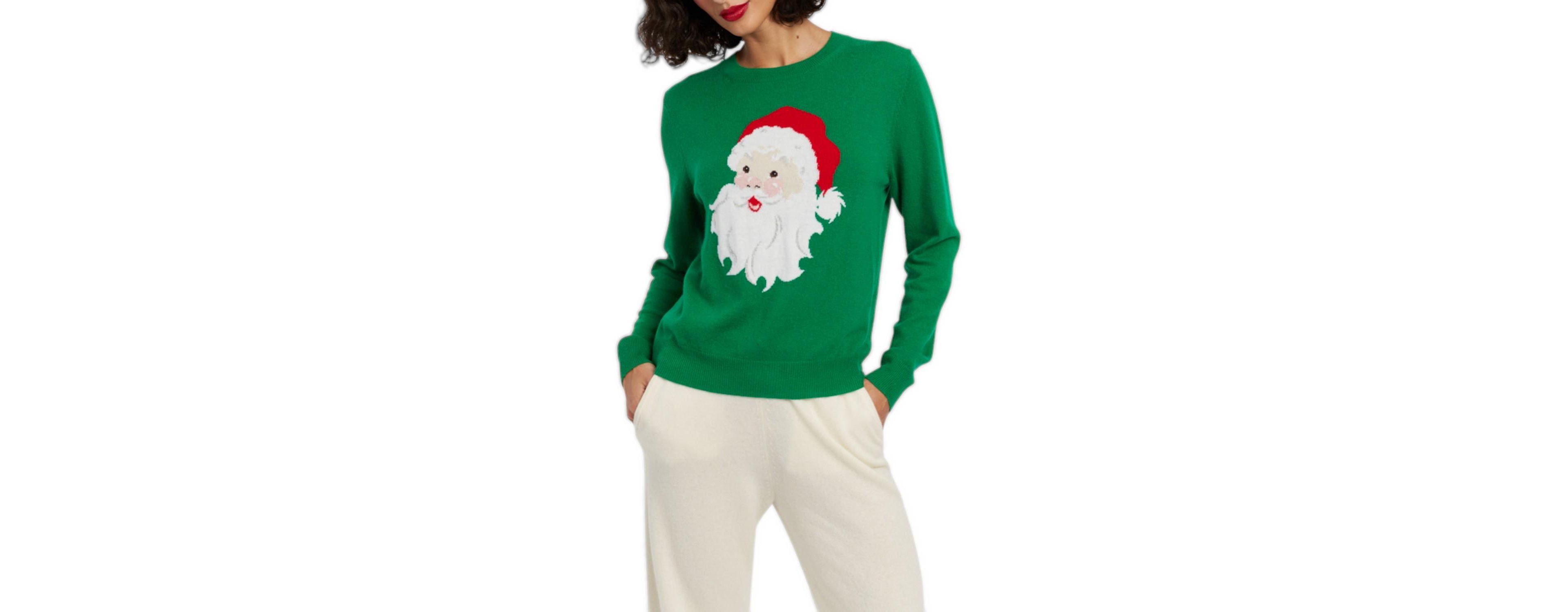 Chinti & Parker Women's Wool-Cashmere Santa's Sweater
