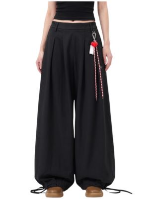 Women's Pleated Balloon Mid-Rise Pants