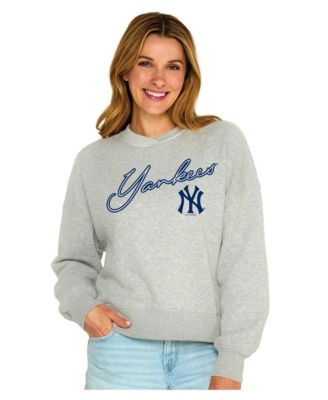 Women's Heather Gray New York Yankees Snuggly Sweatshirt