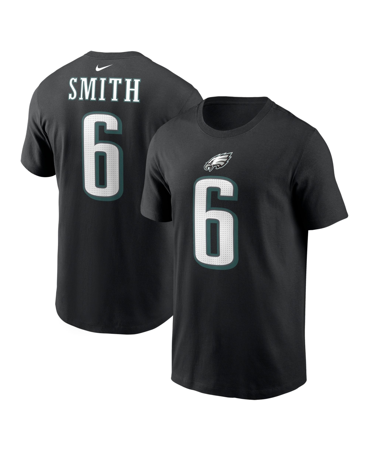 Nike Men's DeVonta Smith Black Philadelphia Eagles Name & Number T-Shirt - Black