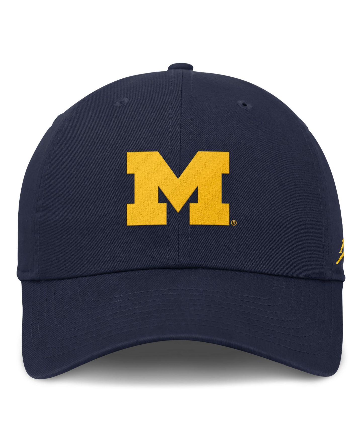 Мужская кепка Jordan Navy Michigan Wolverines Club Dri-FIT Adjustable Hat — фото 3