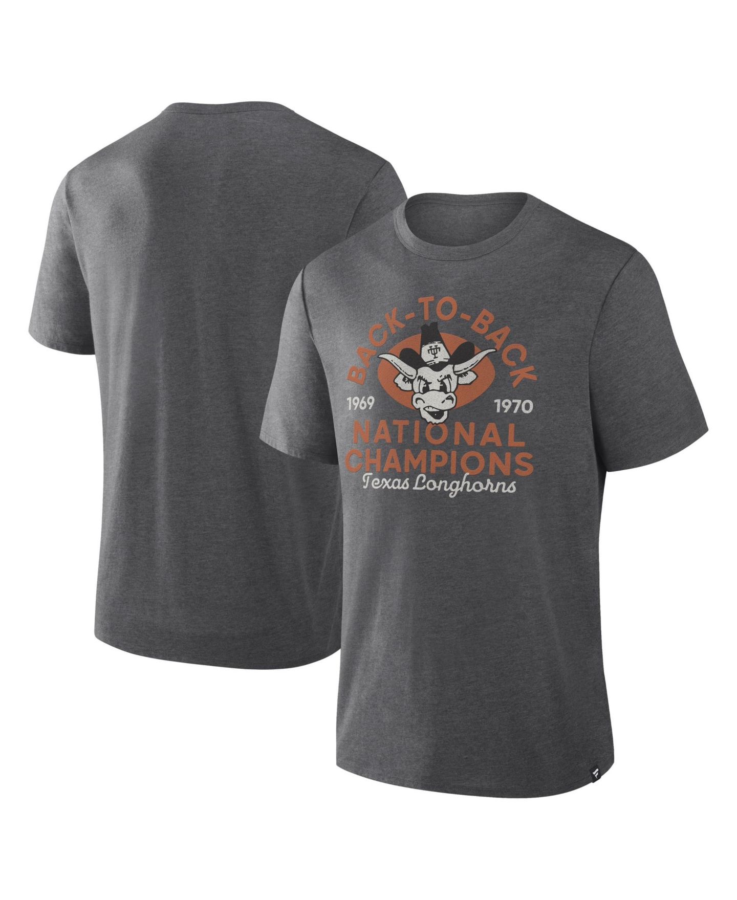 Мужская футболка Fanatics Charcoal Texas Longhorns Dynamic Showdown Tri-Blend — фото 1