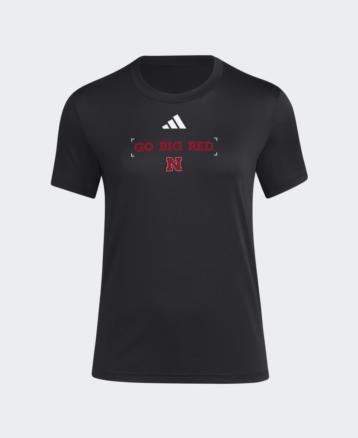 adidas Women's Black Nebraska Huskers Locker Slogan Pre-Game T-Shirt - Black