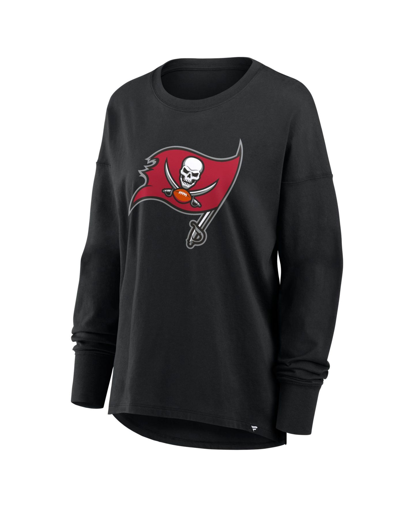 Женская футболка Fanatics Black Tampa Bay Buccaneers Relaxed Hip Essential Long-Sleeve — фото 2