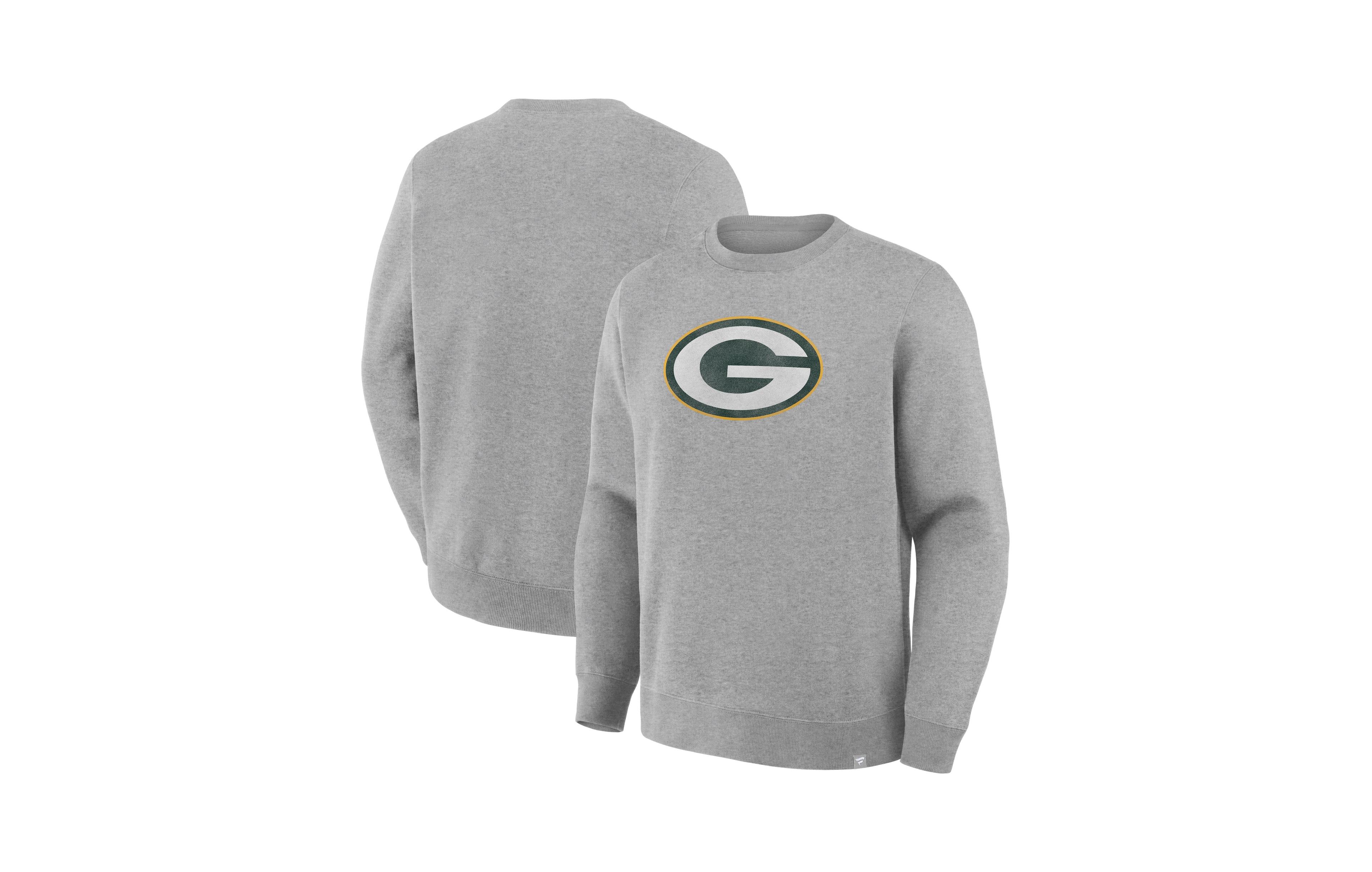 Fanatics Men's Heather Gray Green Bay Packers Legacy Sweatshirt