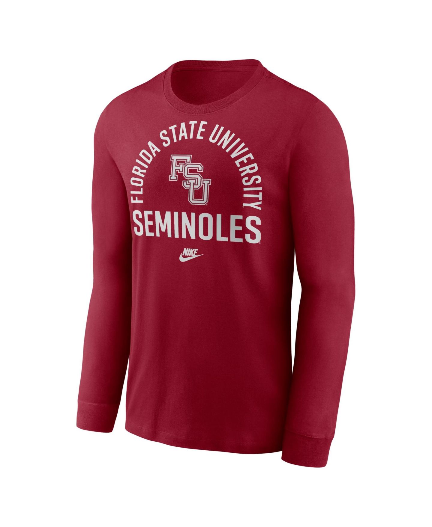 Мужская футболка Nike Garnet Florida State Seminoles Legacy Arched Logo Long-Sleeve — фото 2