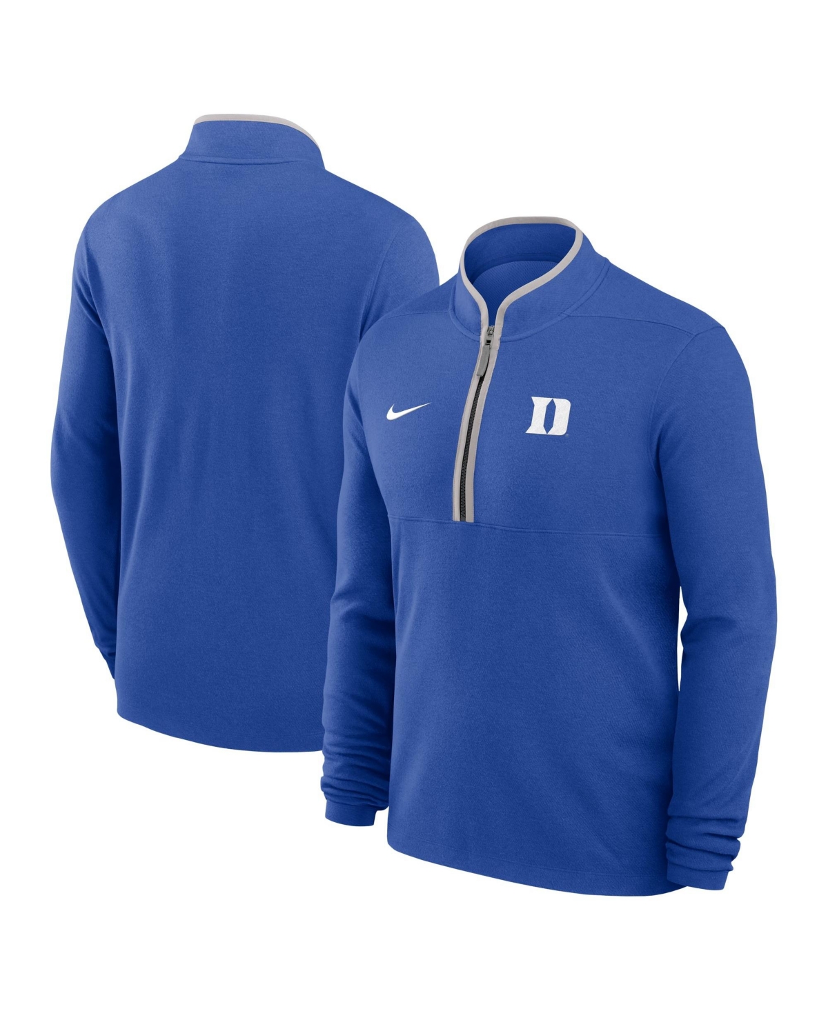 Nike Men's Royal Duke Blue Devils Courtside Victory Dri-fit Half-Zip Pullover - Royal, Gray