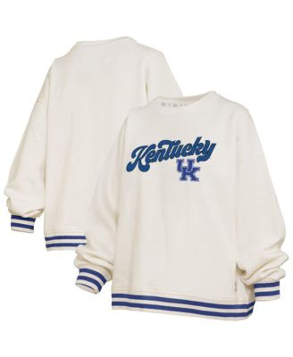Women's Cream Kentucky Wildcats Bonanza Chenille Ribbed Sweatshirt