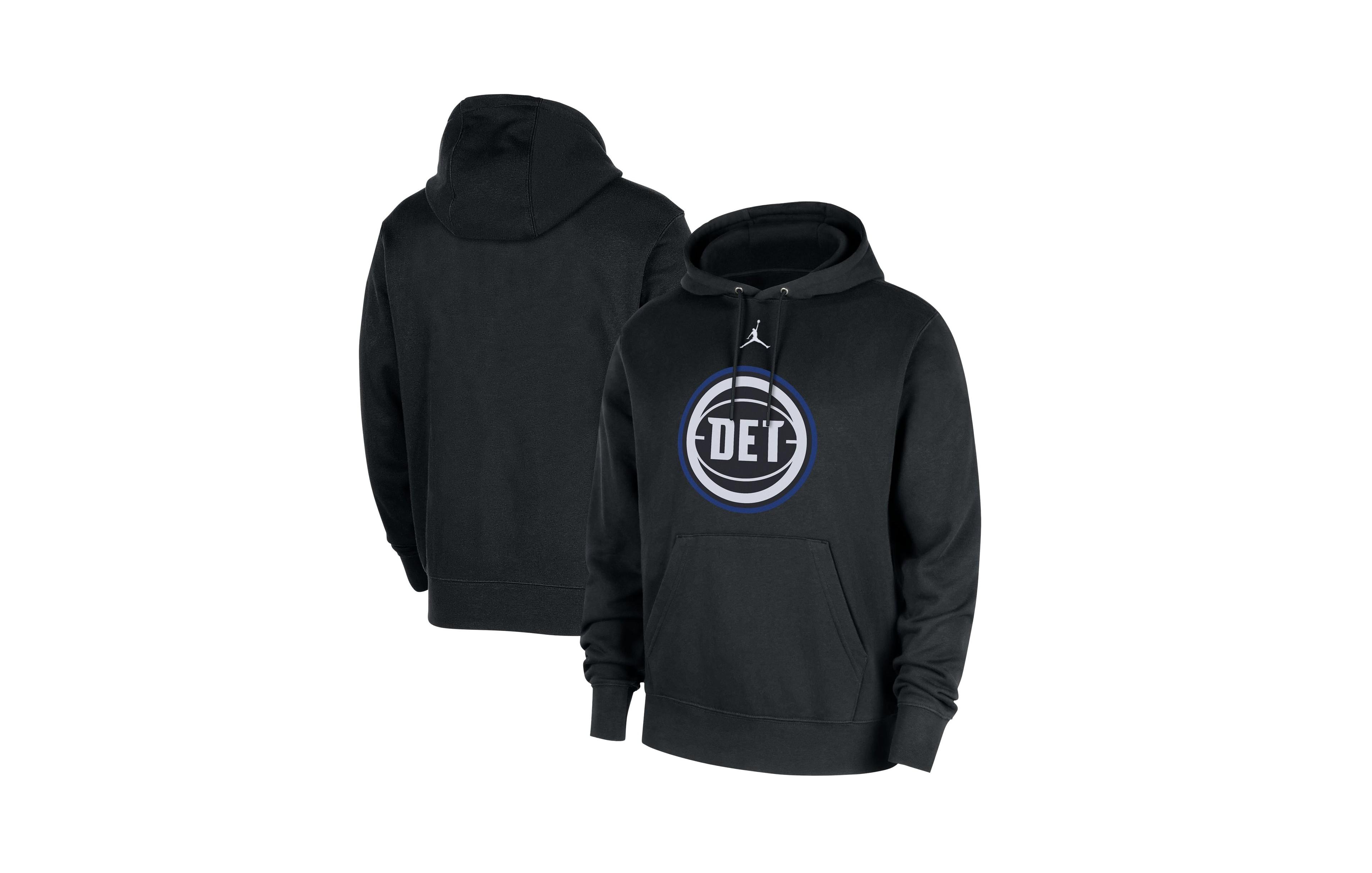 Jordan Men's Black Detroit Pistons Statement Edition Club Fleece Hoodie
