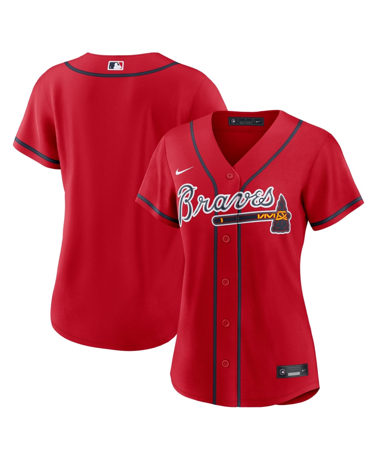 Nike Women's Red Atlanta Braves Alternate Replica Jersey - Red
