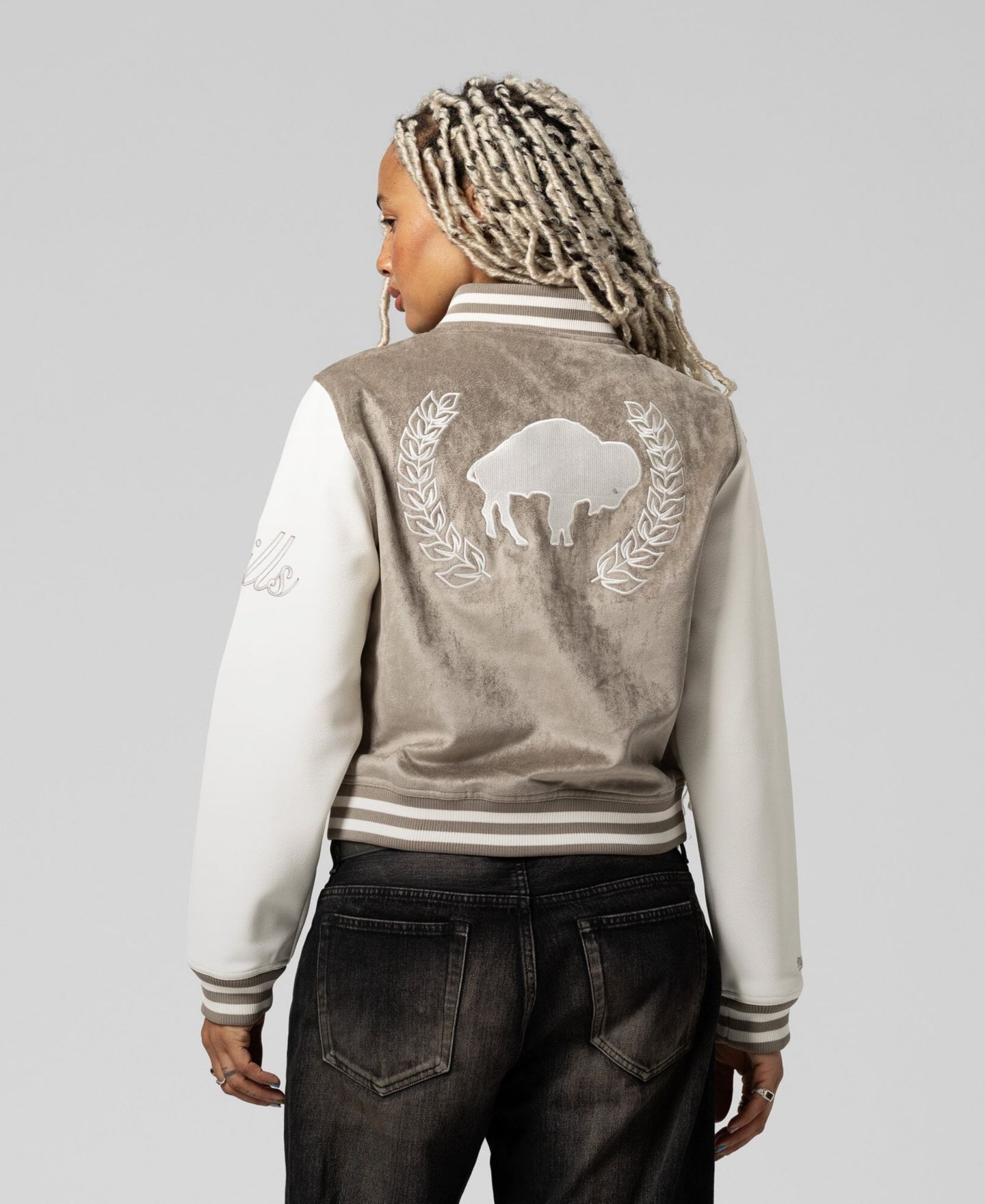 Женская куртка Mitchell & Ness Tan Buffalo Bills Full-Snap Varsity — фото 6