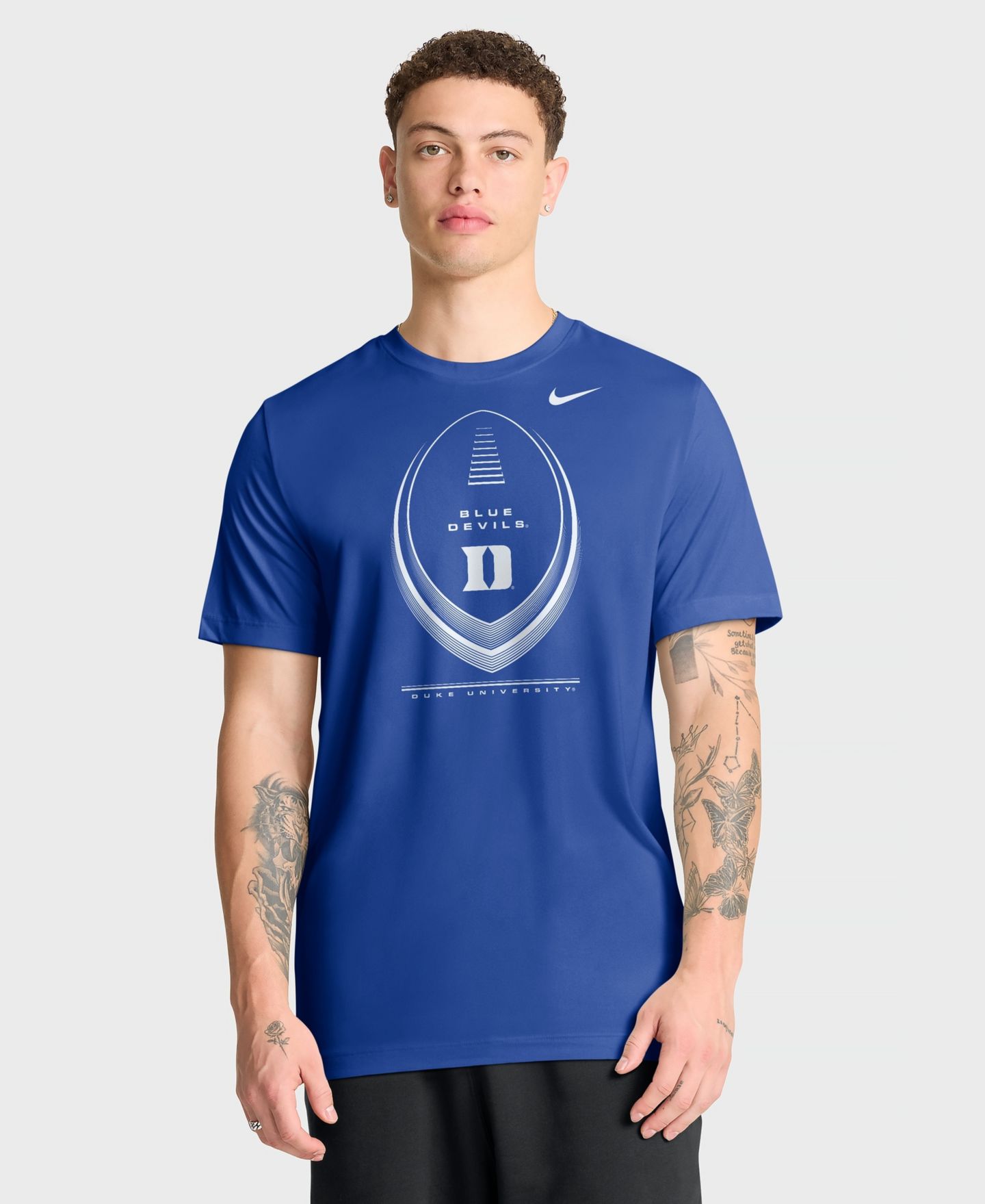 Мужская футболка Nike Royal Duke Blue Devils Primetime Legend Football Icon Dri-FIT — фото 1