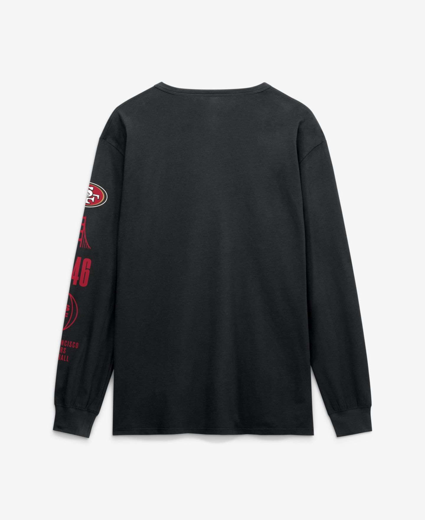 Мужская футболка Fanatics Black San Francisco 49ers Checkdown Pass Long-Sleeve — фото 2