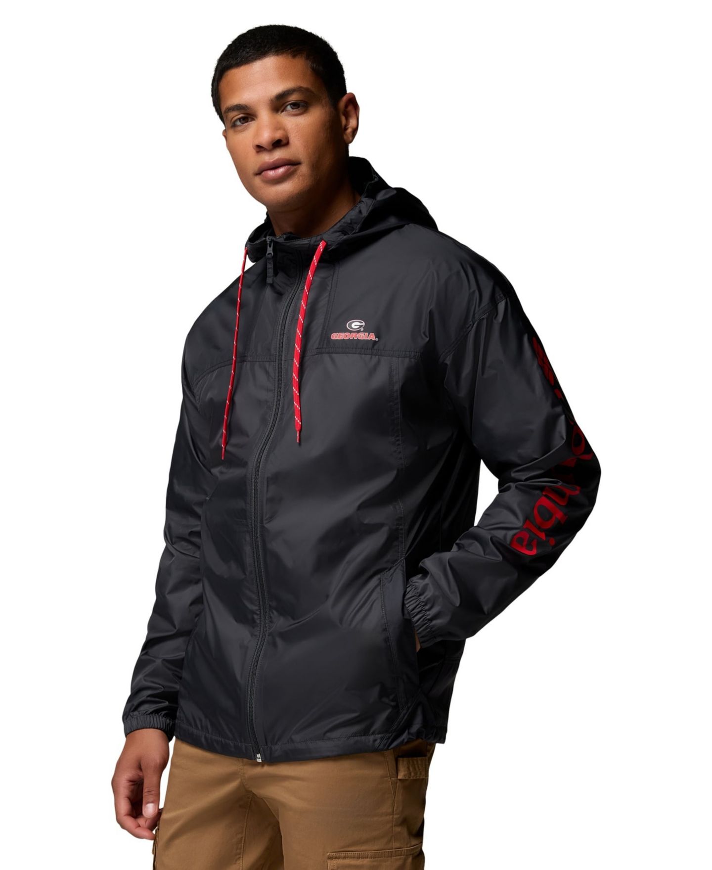 Мужская куртка Columbia Black Georgia Bulldogs Flash Challenger II Full-Zip Hooded Windbreaker — фото 4