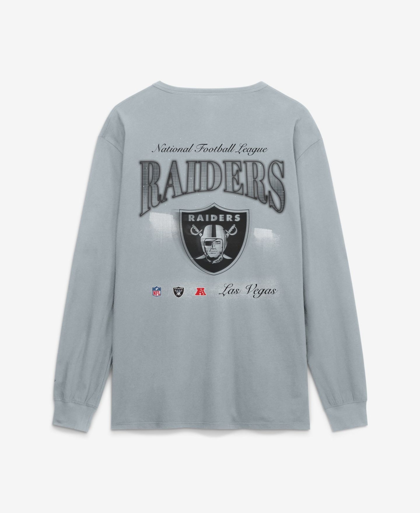 Мужская футболка Fanatics Gray Las Vegas Raiders Midnight Falls Long-Sleeve — фото 3