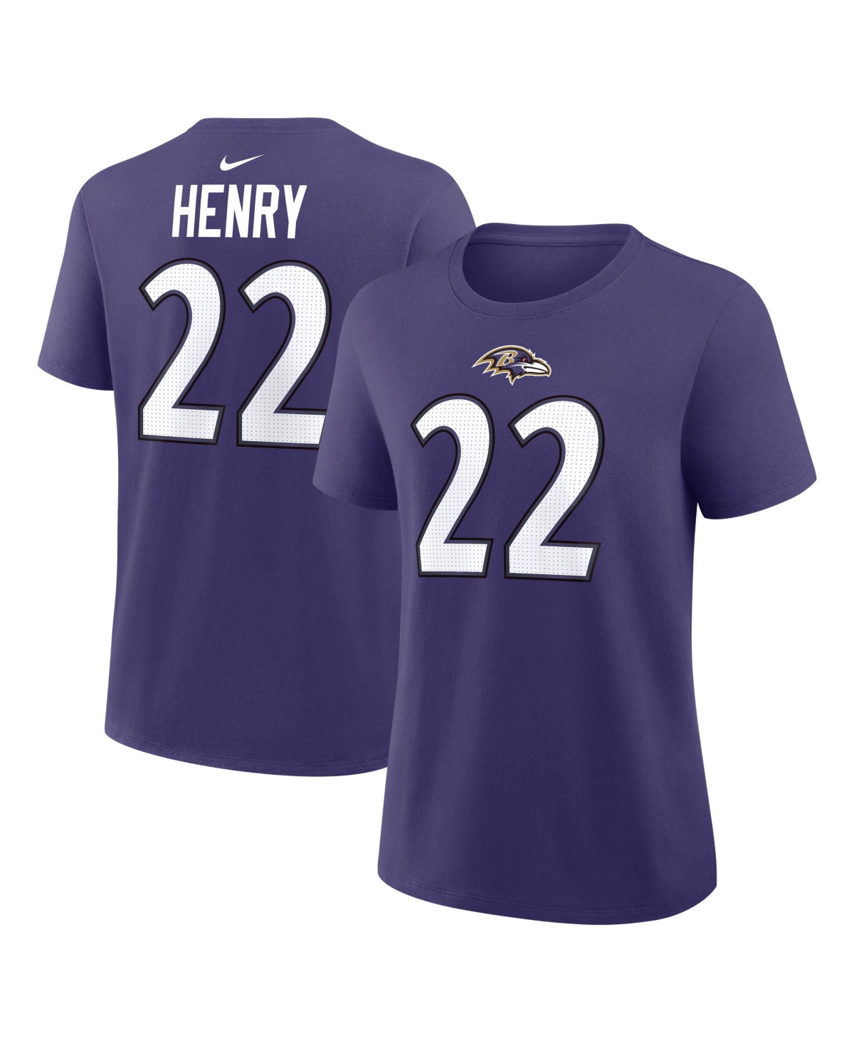 Nike Women's Derrick Henry Purple Baltimore Ravens Name & Number T-Shirt - Purple