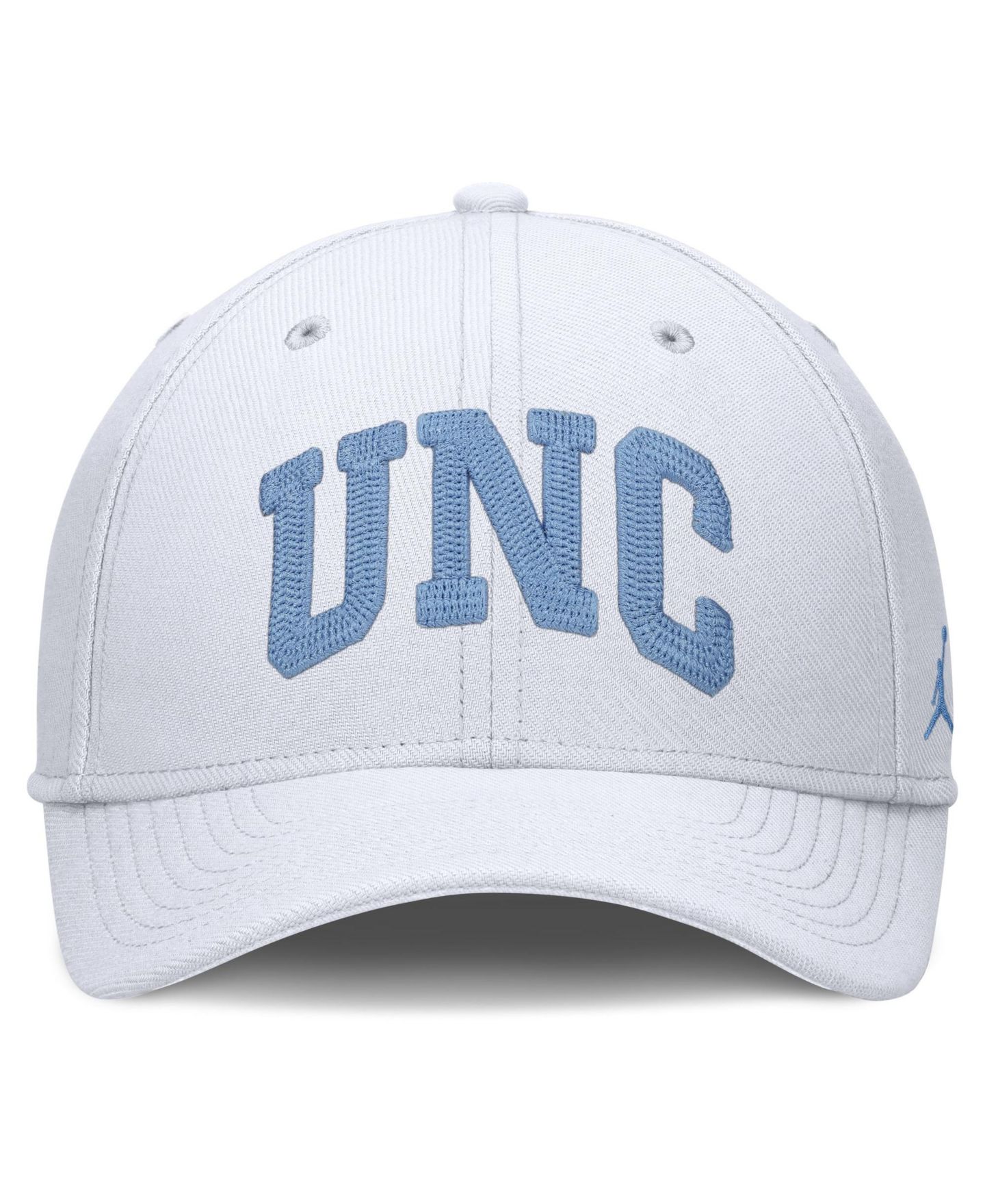 Мужские головные уборы Jordan White North Carolina Tar Heels Letter Rise Swoosh Flex Dri-FIT Hat — фото 2