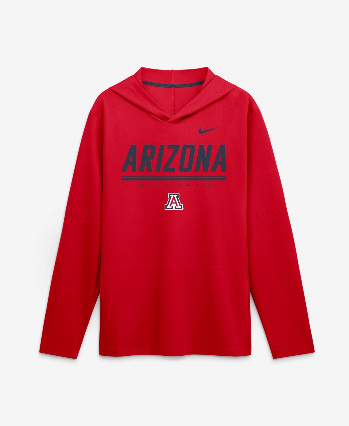 Nike Men's Red Arizona Wildcats 2026 Sideline Lightweight Long-Sleeve Hooded Dri-fit Top - Red, Navy