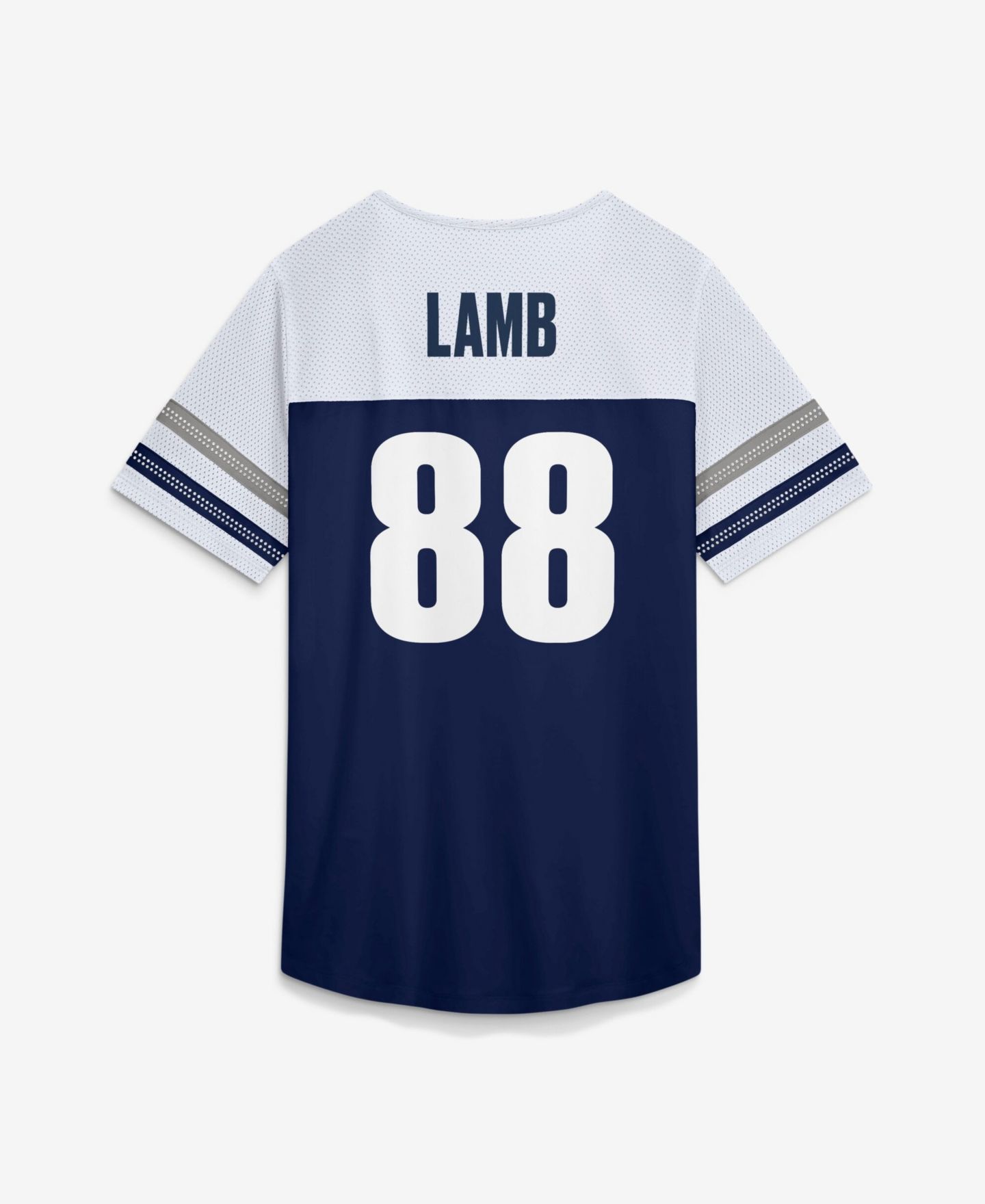 Женская рубашка Fanatics CeeDee Lamb Navy Dallas Cowboys Curl Route Athena Lace-Up Name & Number — фото 3