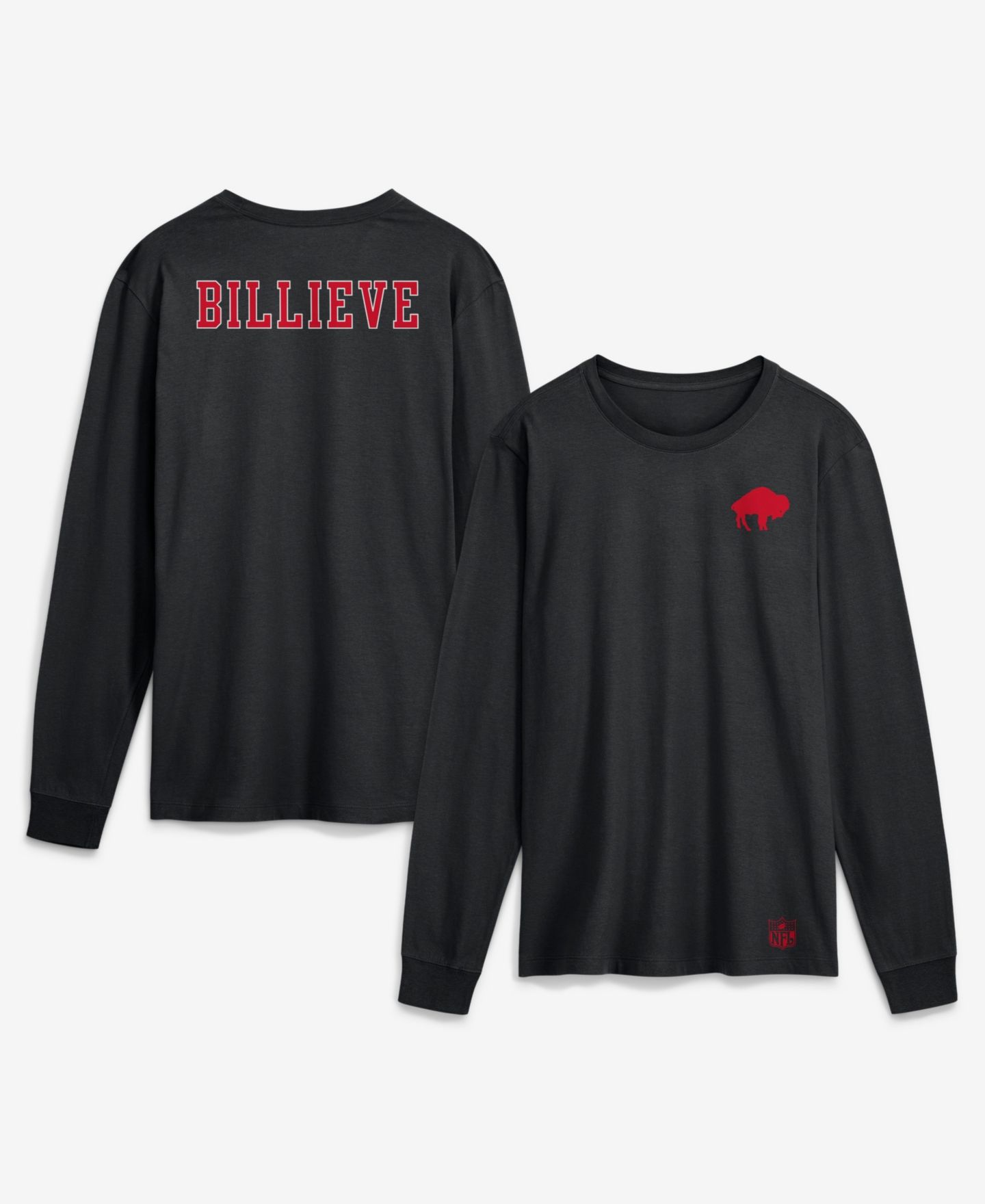 Мужская футболка Nike Black Buffalo Bills Double Rewind Long-Sleeve — фото 1