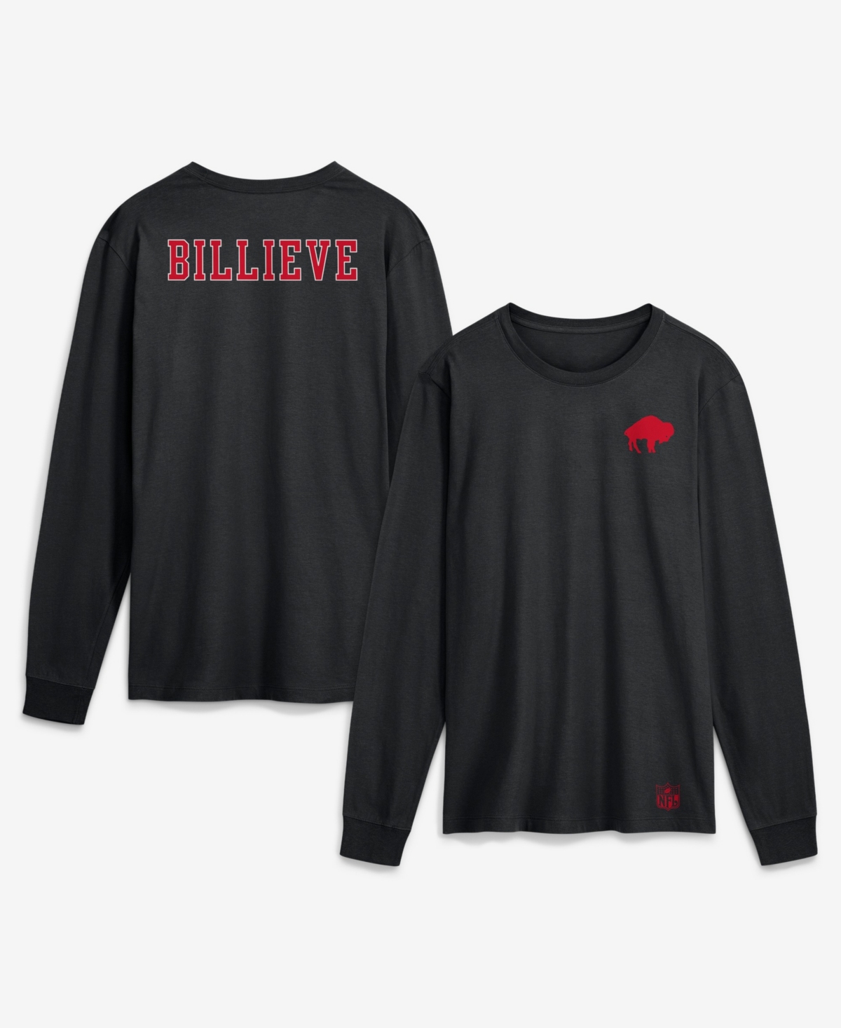 Nike Men's Black Buffalo Bills Double Rewind Long-Sleeve T-Shirt - Black