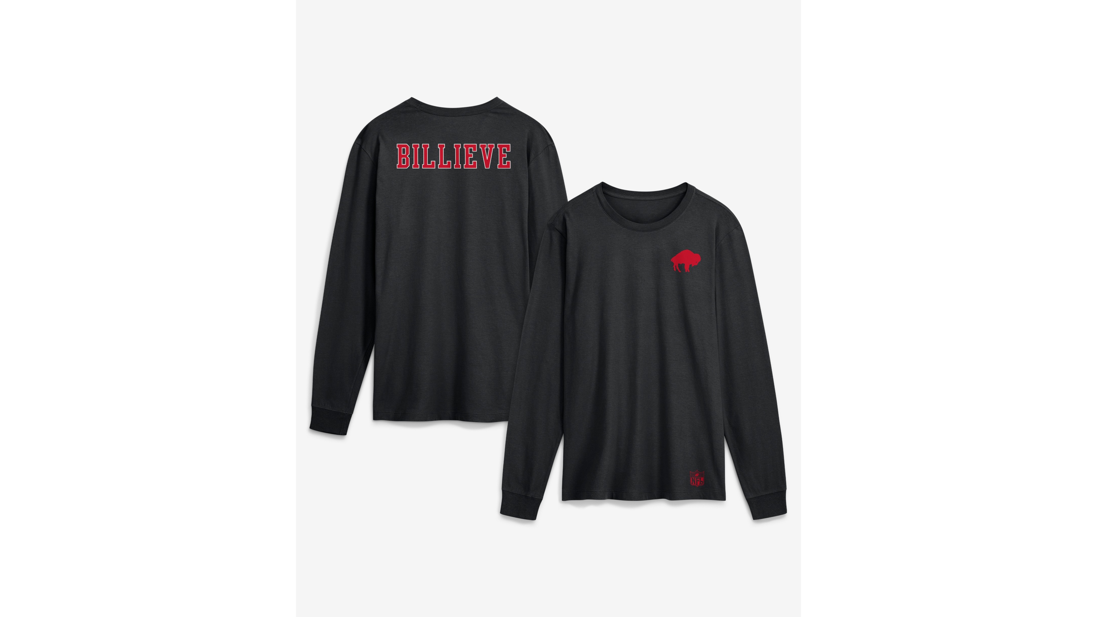 Nike Men's Black Buffalo Bills Double Rewind Long-Sleeve T-Shirt