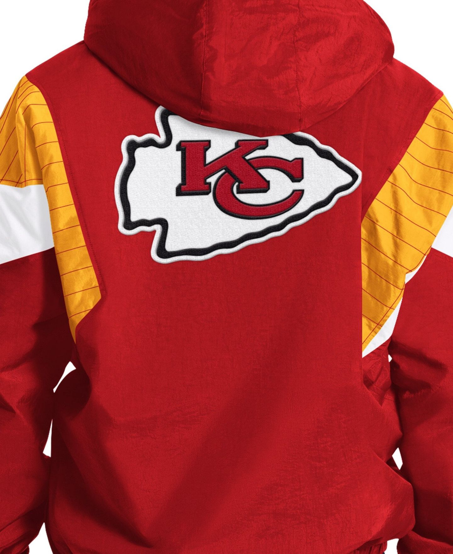 Мужская куртка Starter Red Kansas City Chiefs The Throwback Half-Zip Hooded — фото 6