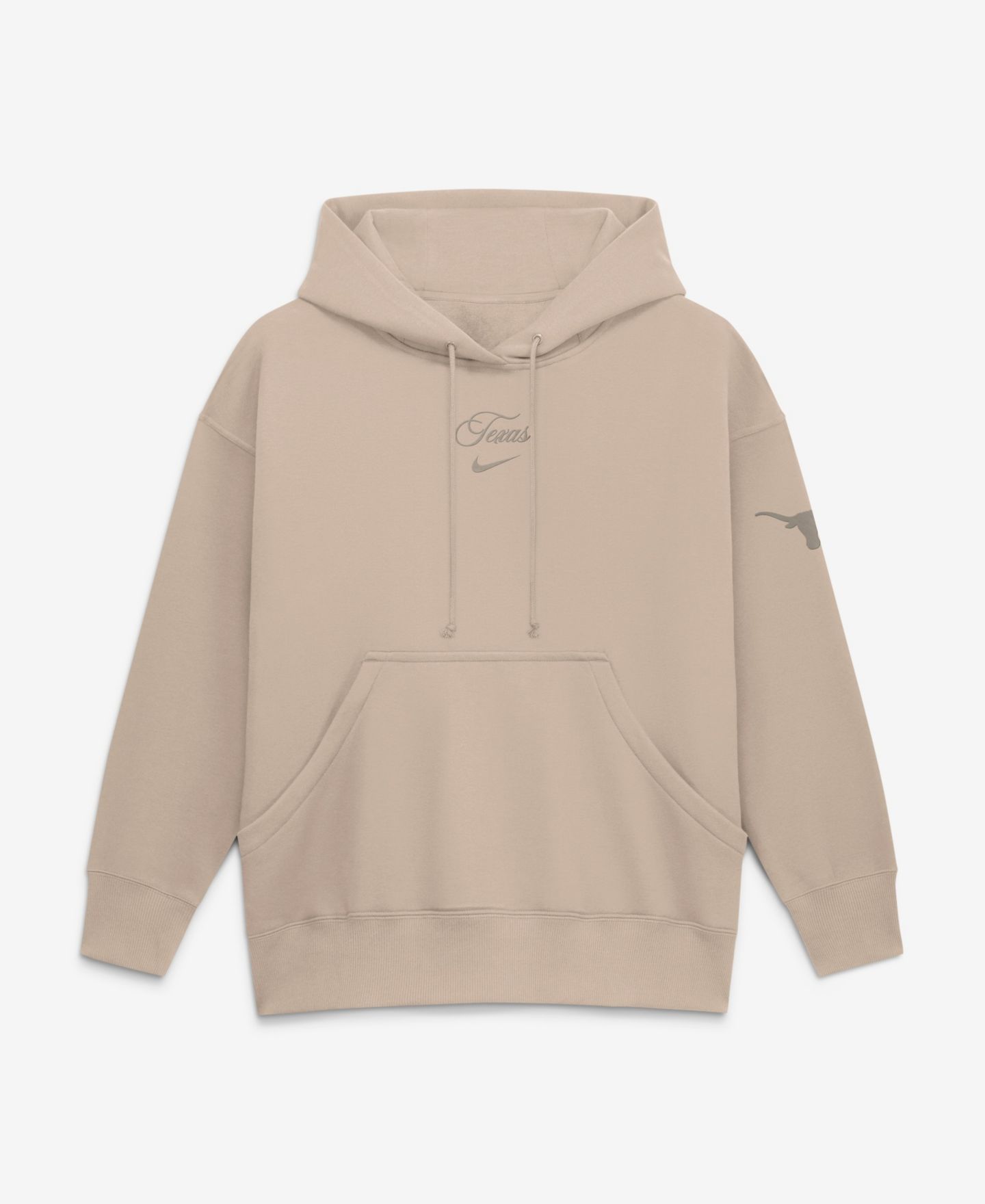 Женское худи Nike Tan Texas Longhorns Neutral Stance Phoenix Fleece Oversized — фото 2