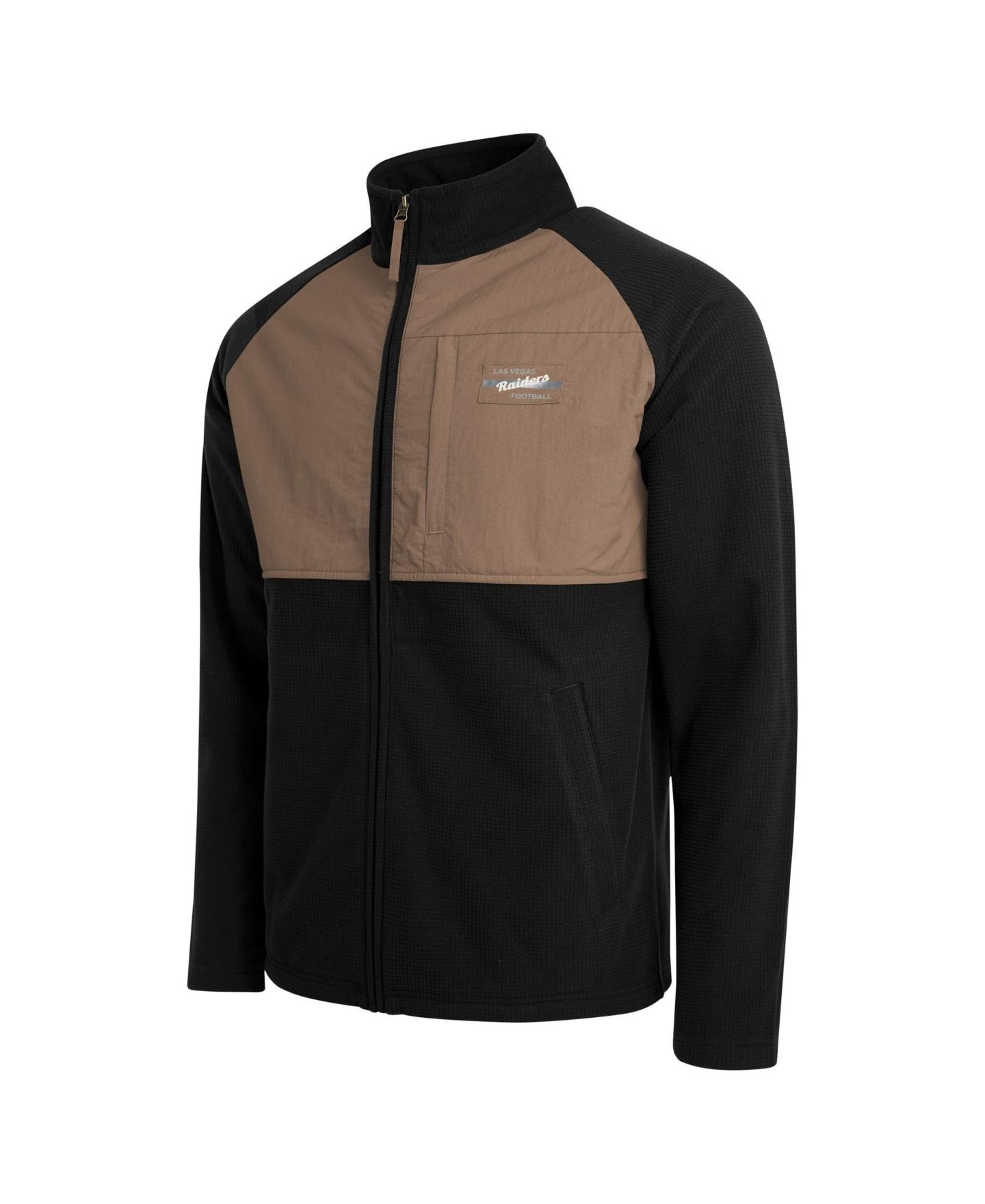Мужская куртка Darius Rucker Collection By Fanatics Black/Tan Las Vegas Raiders Full-Zip Raglan — фото 2