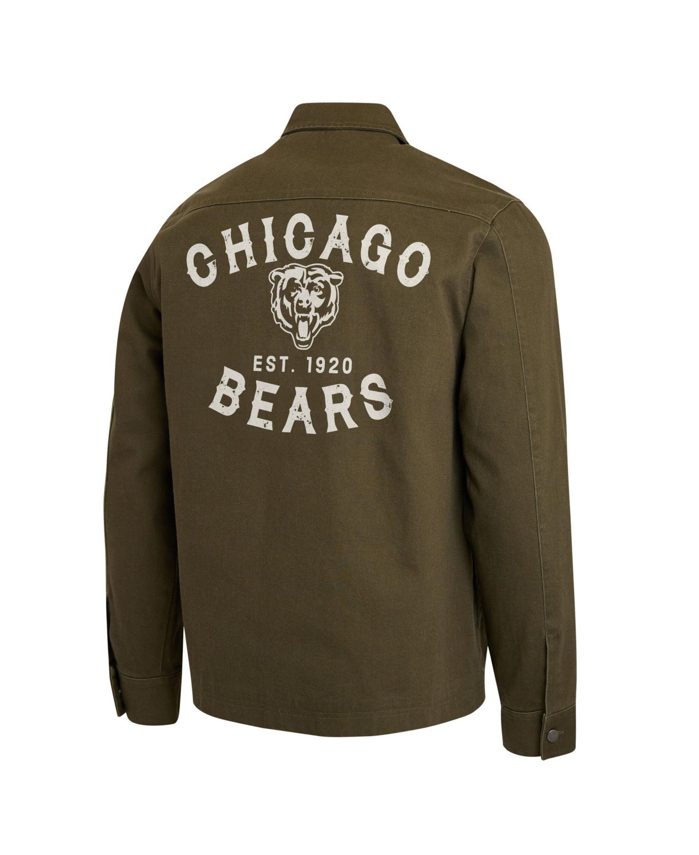 Мужская куртка Darius Rucker Collection By Fanatics Olive Chicago Bears Brushed Canvas Full-Zip — фото 5