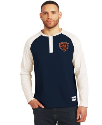 Men's Navy/Cream Chicago Bears Henley Long-Sleeve T-Shirt