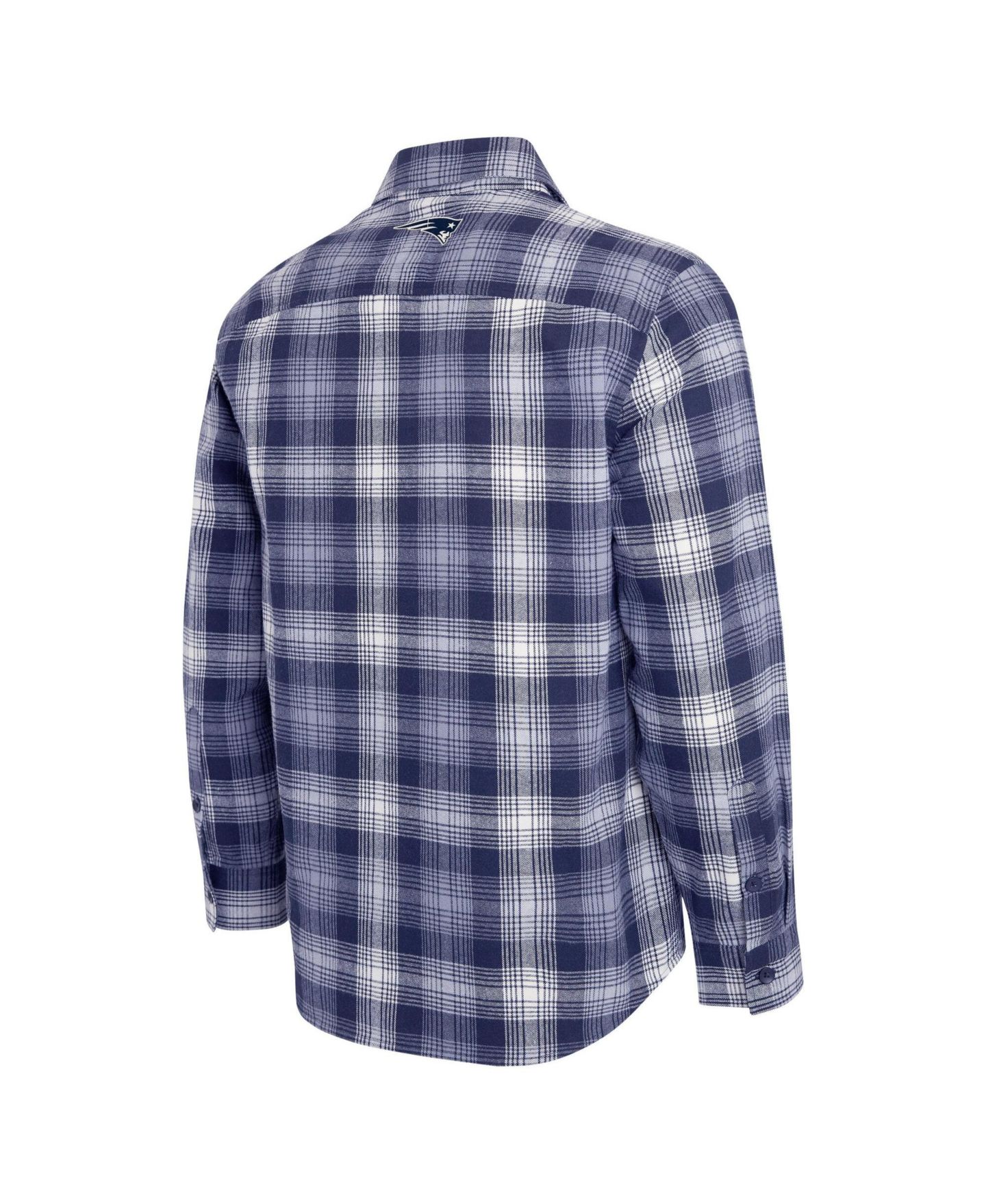 Мужская рубашка Darius Rucker Collection By Fanatics Navy New England Patriots Plaid Button-Up Flannel — фото 4