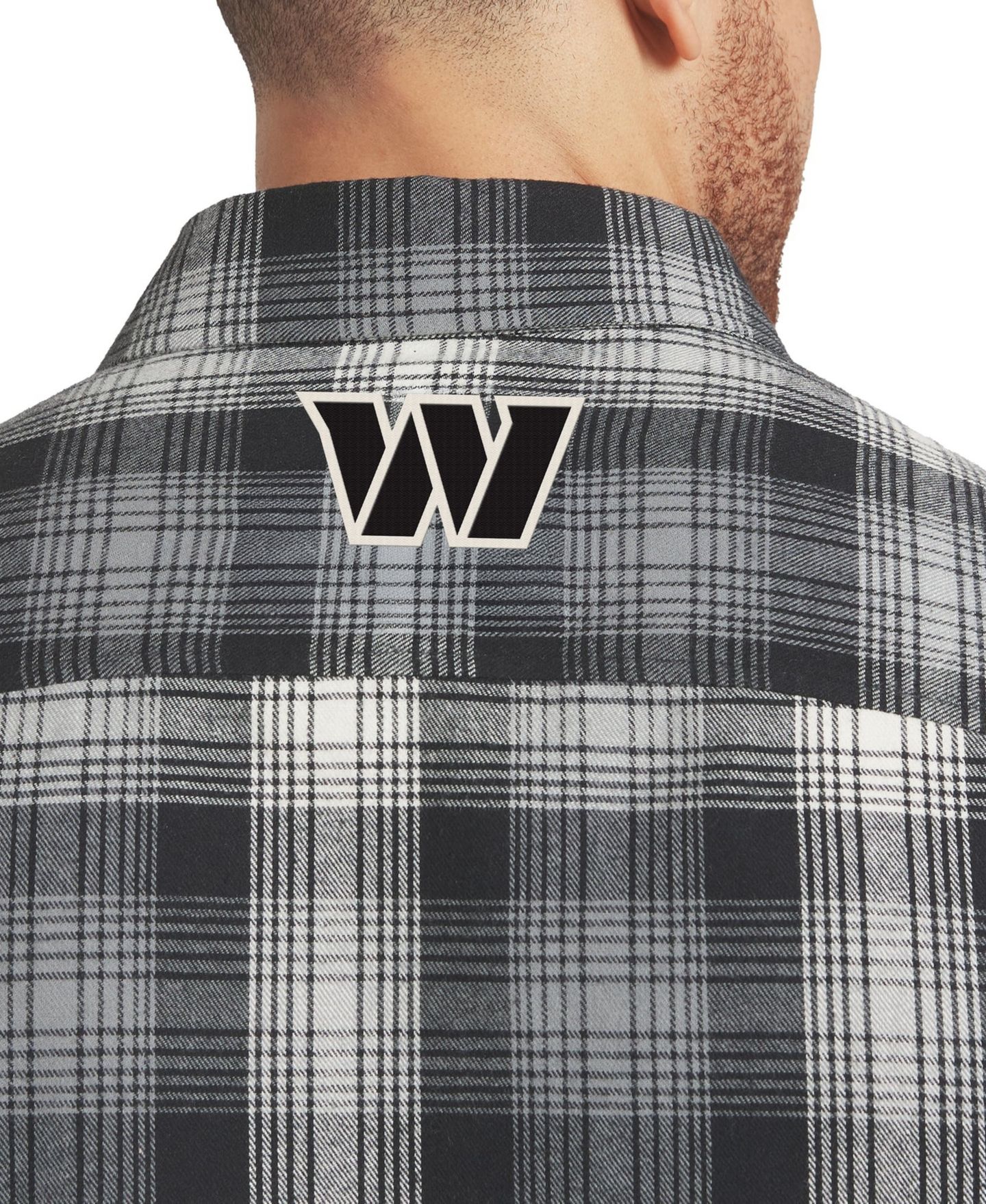Мужская рубашка Darius Rucker Collection By Fanatics Black Washington Commanders Plaid Button-Up Flannel — фото 6