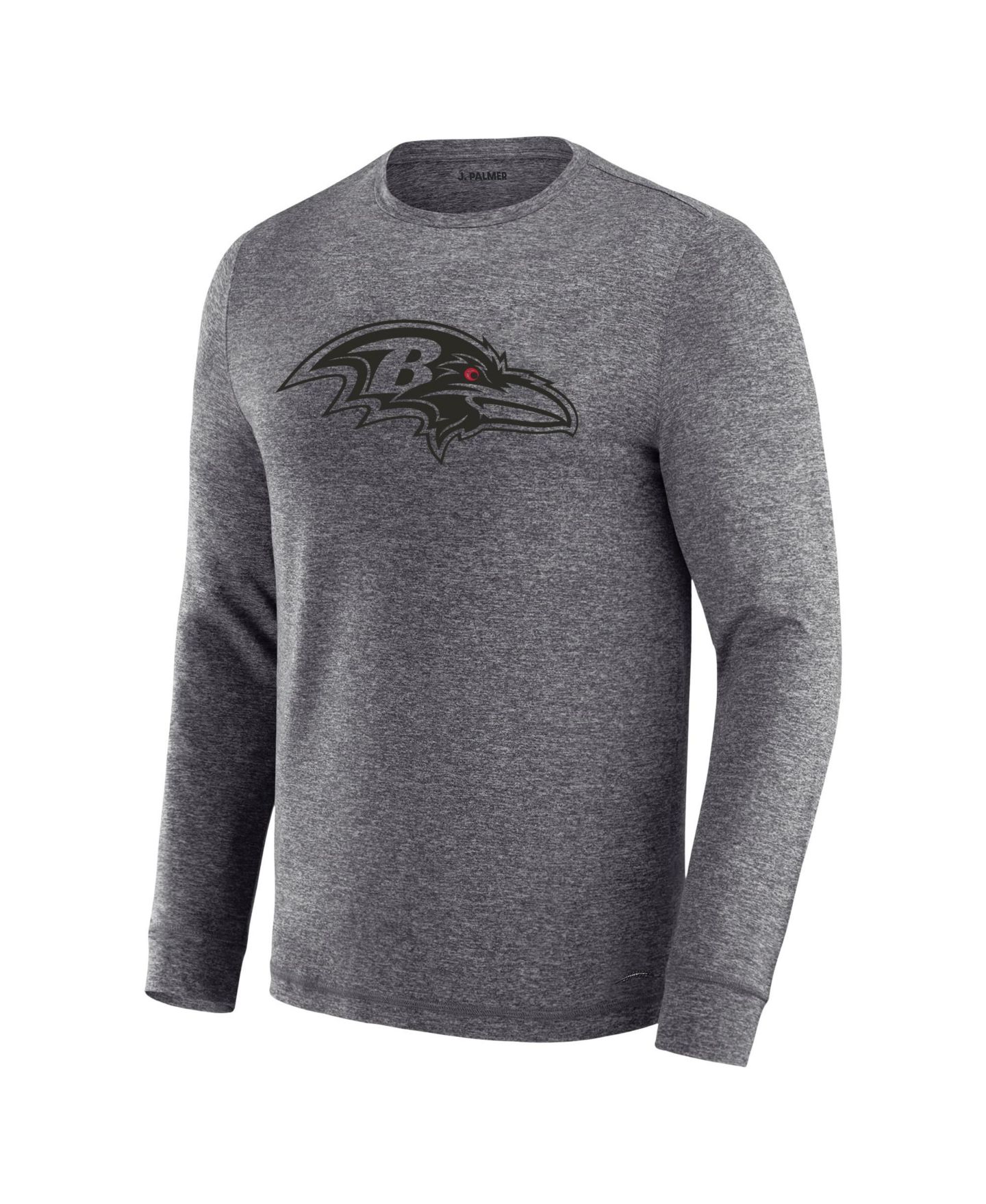Мужская футболка J. Palmer Charcoal Baltimore Ravens Four Down Long-Sleeve — фото 3