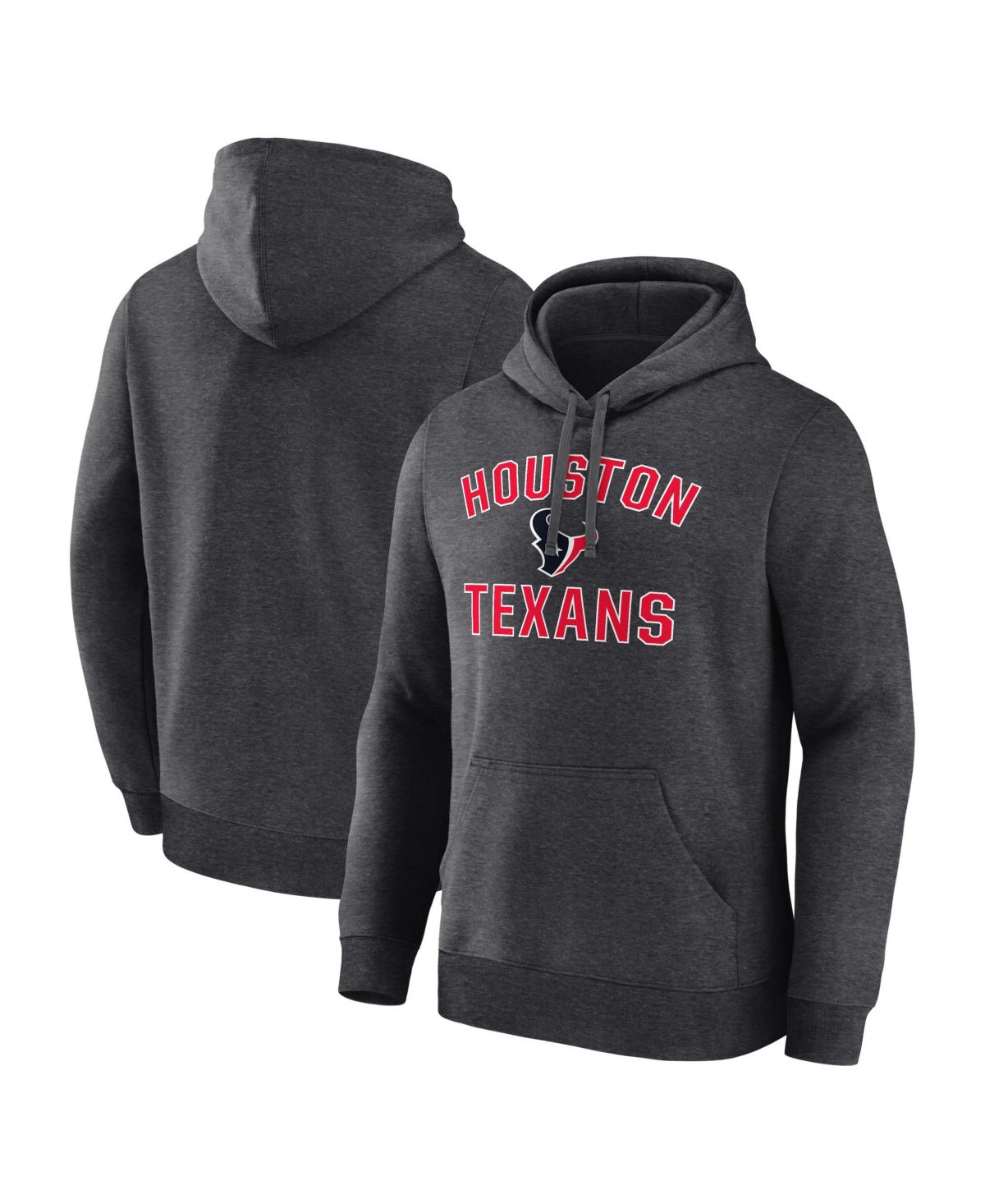 Logo Athletic Men's Heather Charcoal Houston Texans Arch Victory Hoodie - Heather Charcoal