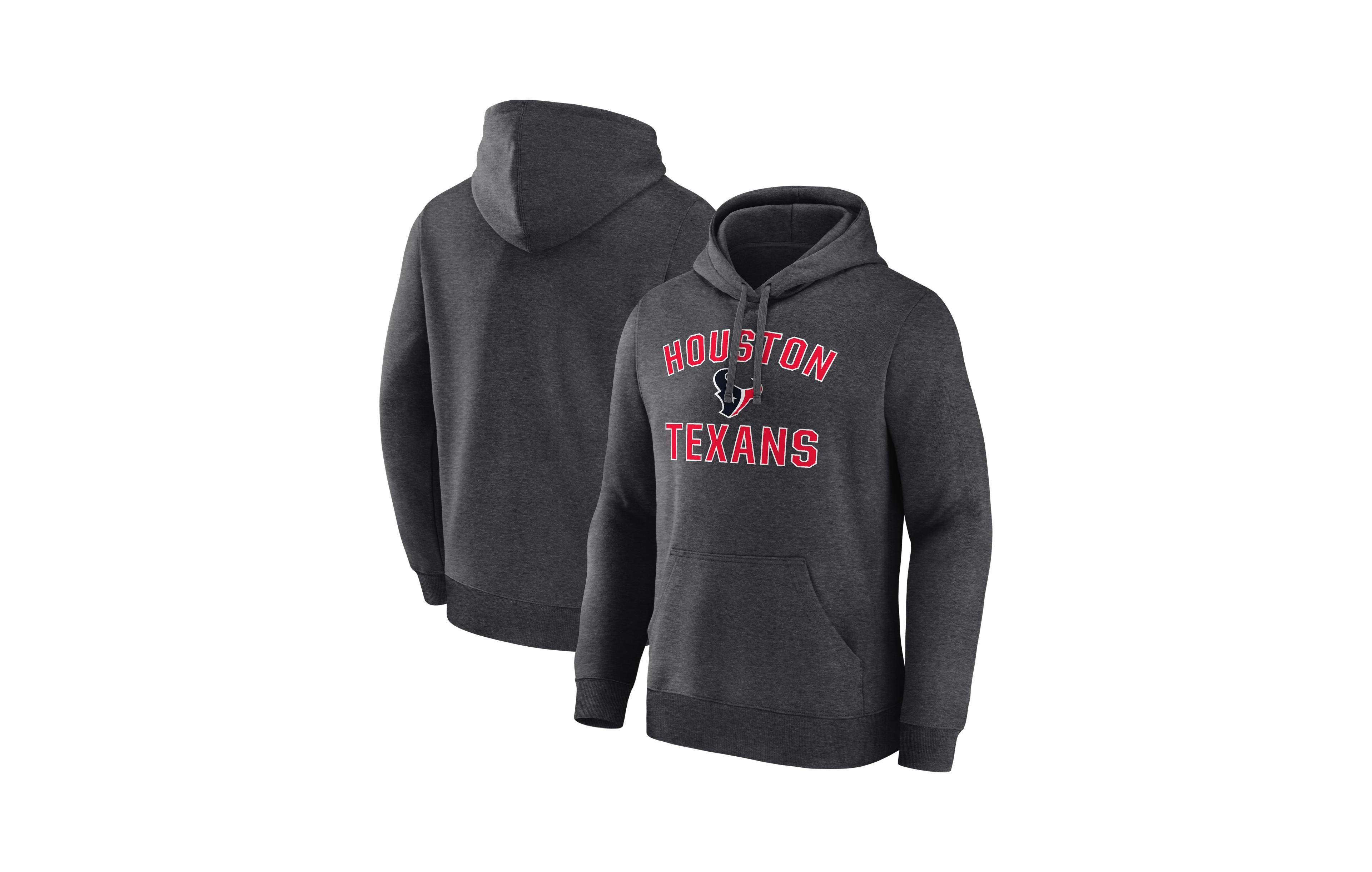 Logo Athletic Men's Heather Charcoal Houston Texans Arch Victory Hoodie