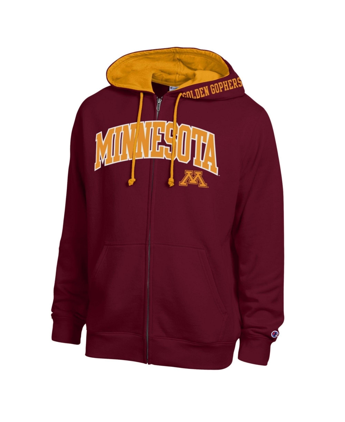 Champion Men's Maroon Minnesota Golden Gophers Arch Logo Full-Zip Fleece Hoodie - Maroon