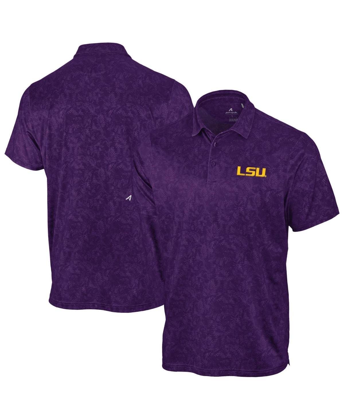 Antigua Men's Purple Lsu Tigers Lush Polo Shirt - Purple
