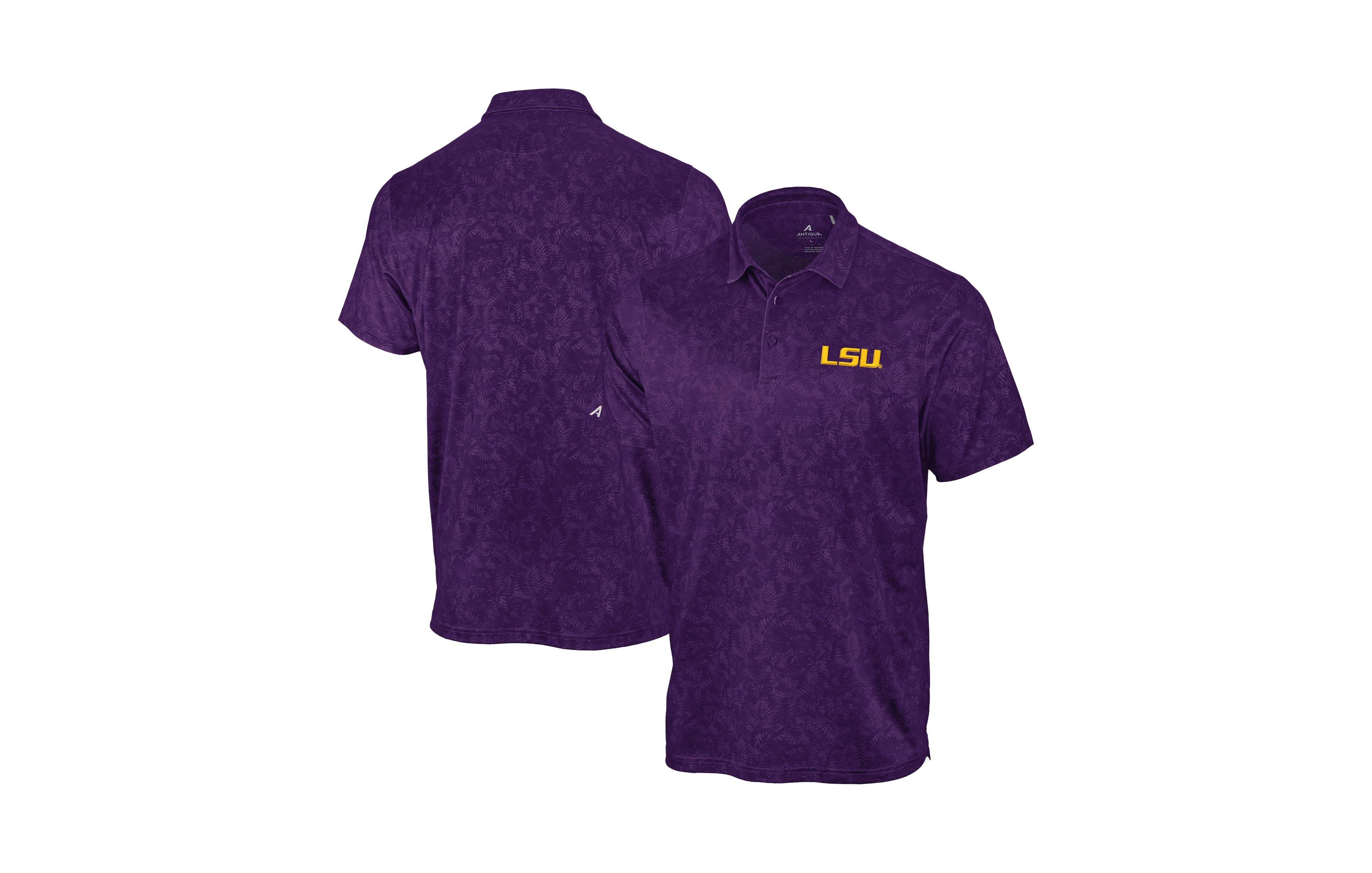 Antigua Men's Purple Lsu Tigers Lush Polo Shirt