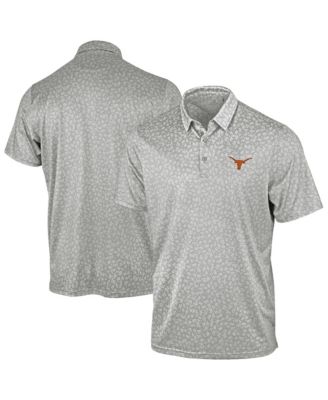 Men's Gray Texas Longhorns Mono Floral Polo Shirt