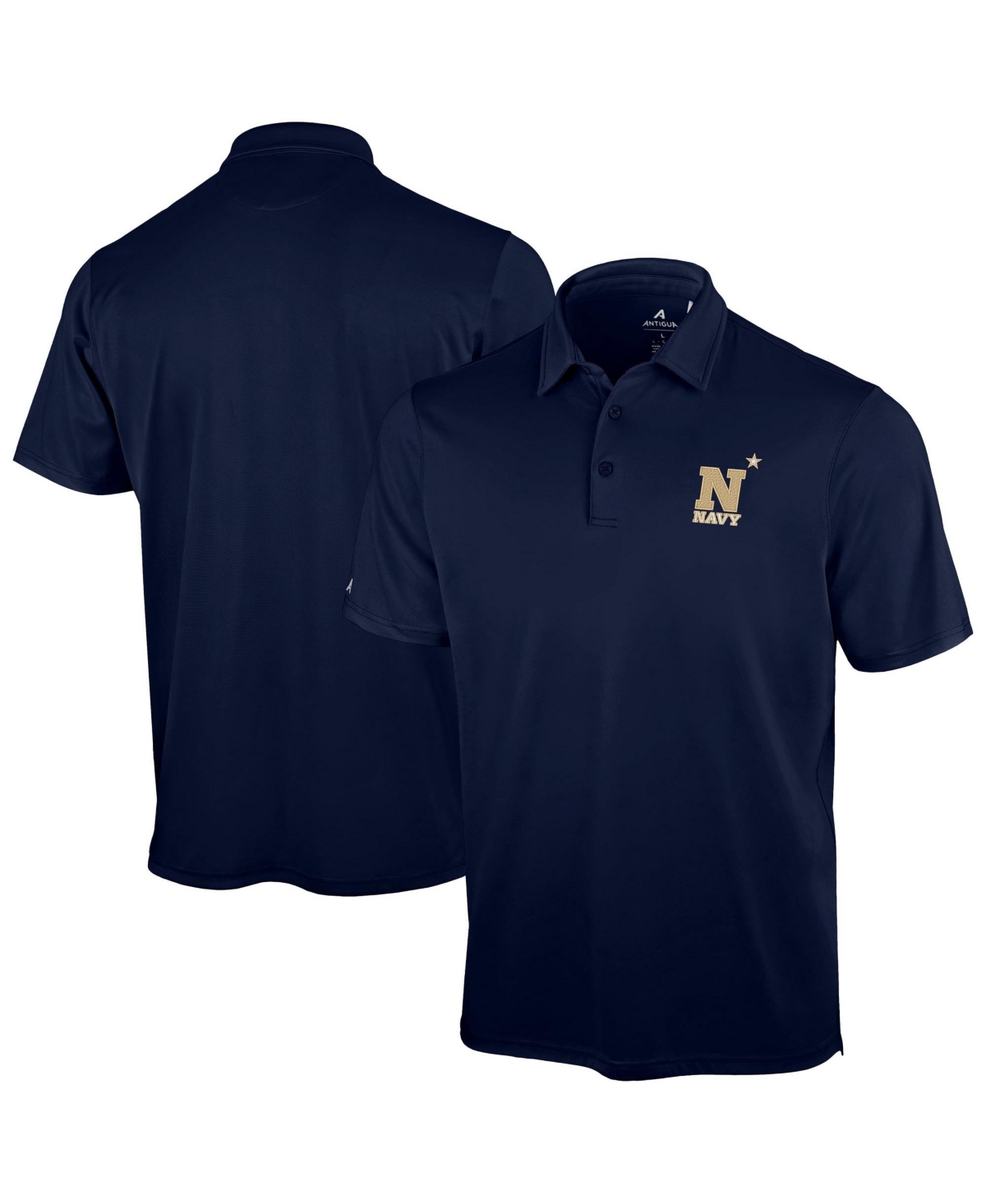 Antigua Men's Navy Midshipmen Unshakeable Solid Polo Shirt - Navy