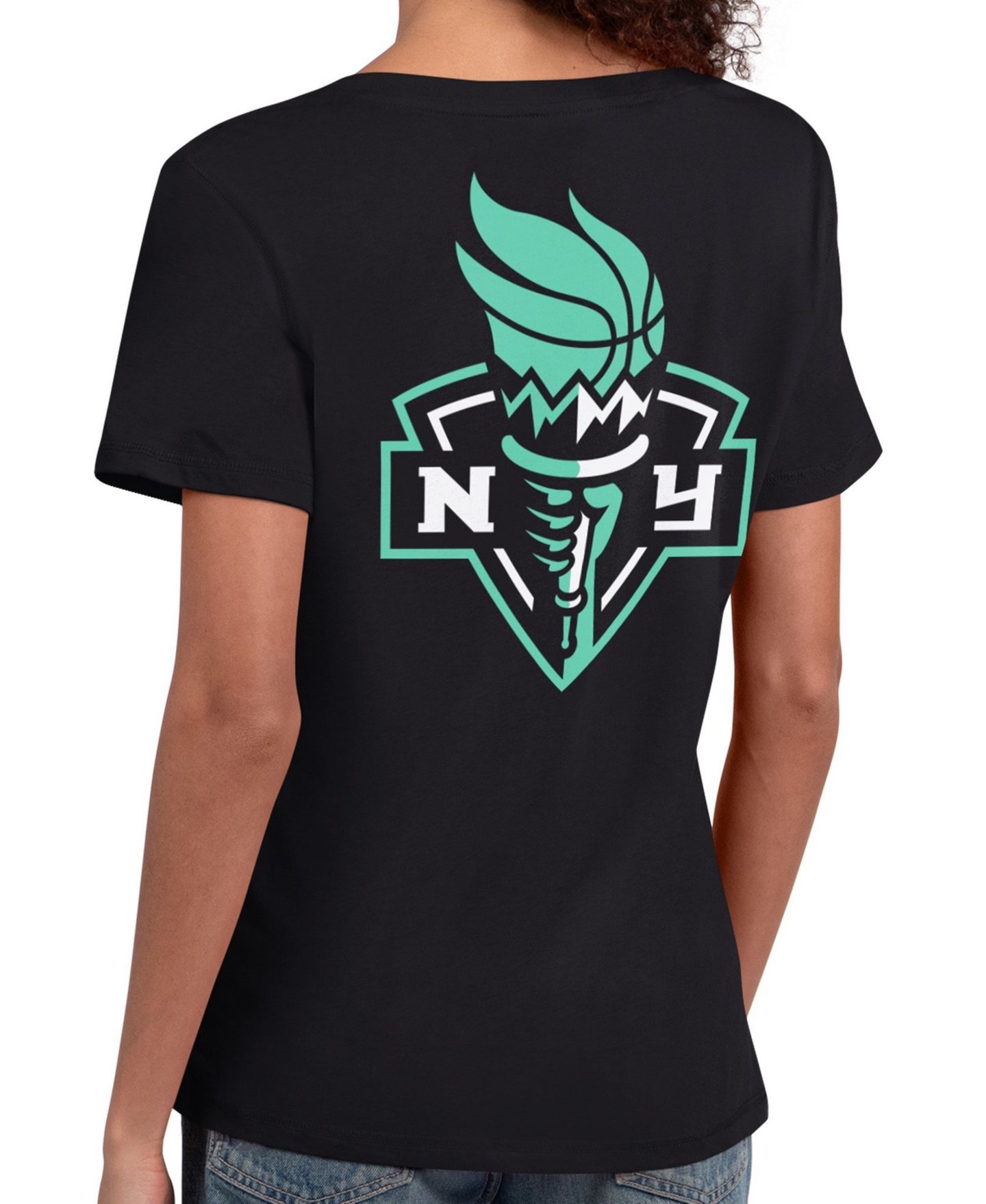 Женская футболка Starter Black New York Liberty WNBA 30th Anniversary Scoop Neck — фото 4
