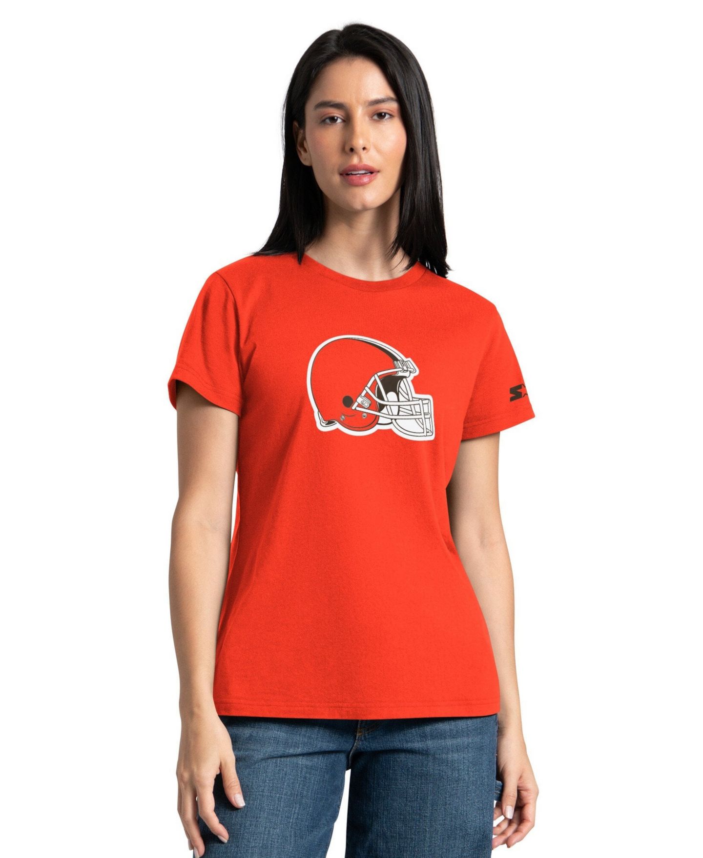 Женские худи Starter Orange/Brown Cleveland Browns and T-Shirt Combo Pack — фото 2