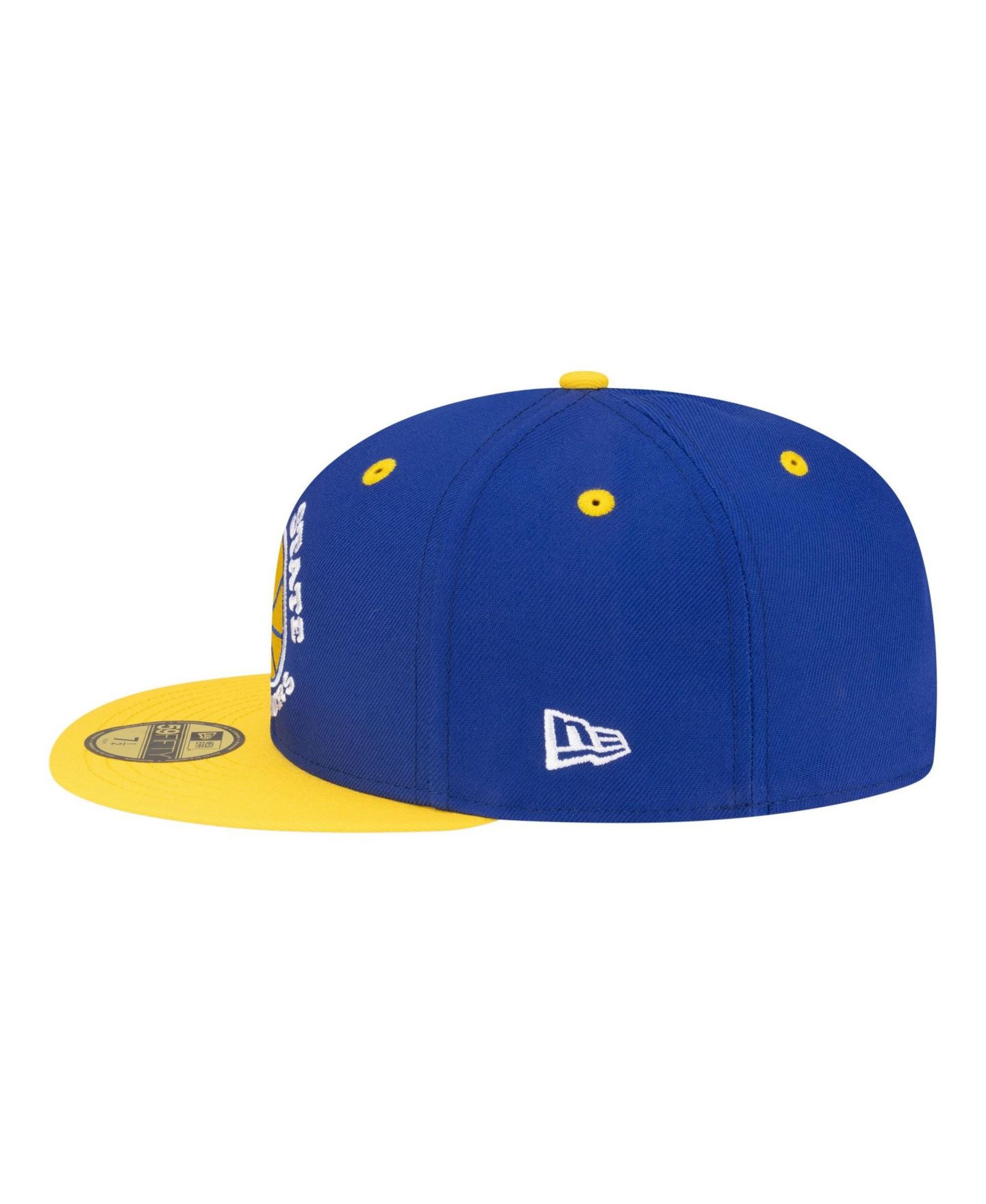 Мужская кепка New Era Royal/Gold Golden State Warriors 80s Throwback 59FIFTY Fitted Hat — фото 6