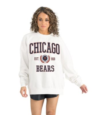 Women's White Chicago Bears Timeless Triumph Premium Fleece Pullover Sweatshirt