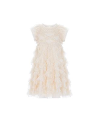 Girls' 4-16 Genevieve Short-Sleeve Mandarin-Collar Floral-Embroidery Dress