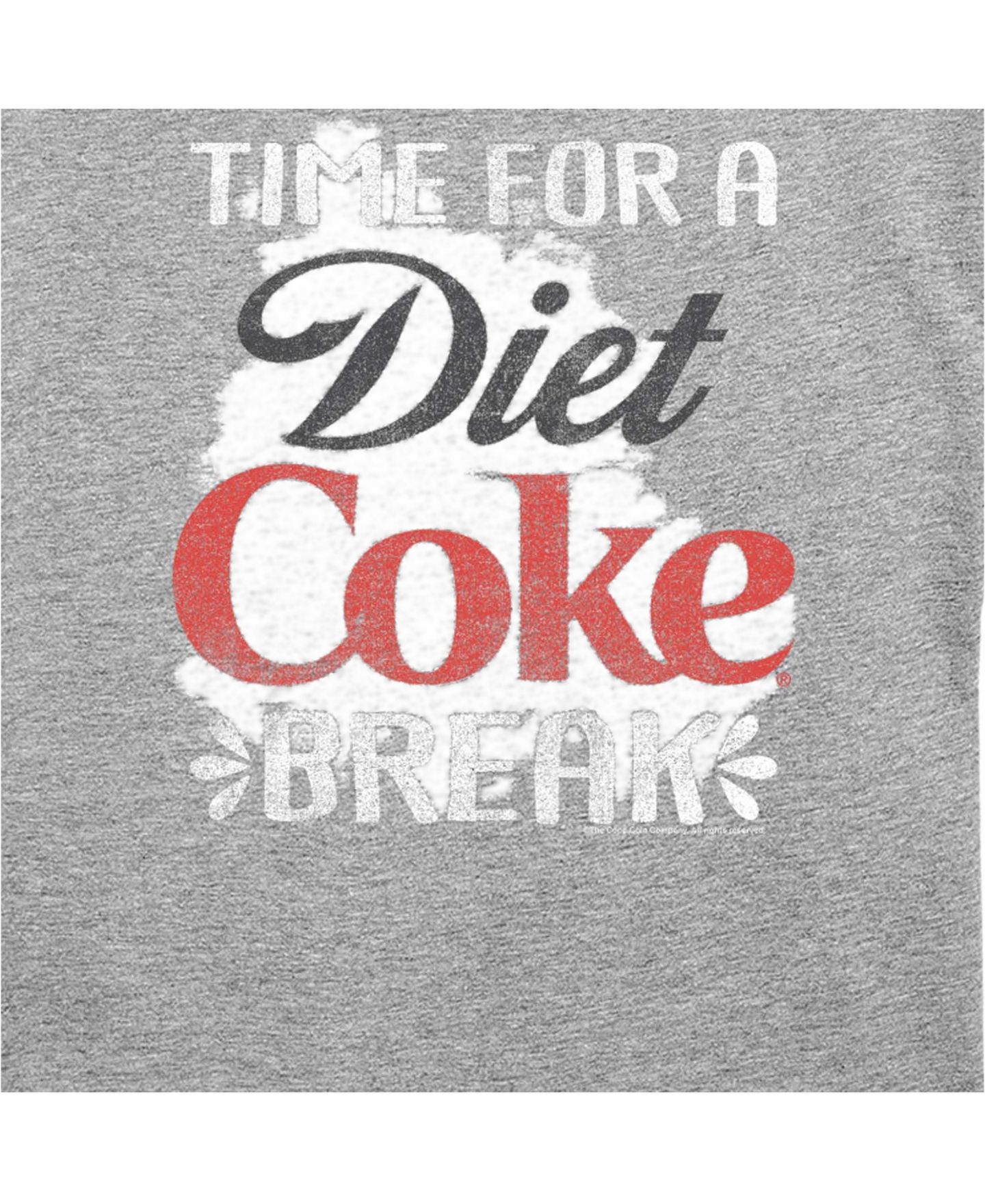 Женская футболка Coca-Cola Diet Coke Break Cropped Graphic Crewneck, цвет: Меланжевый серый — фото 3